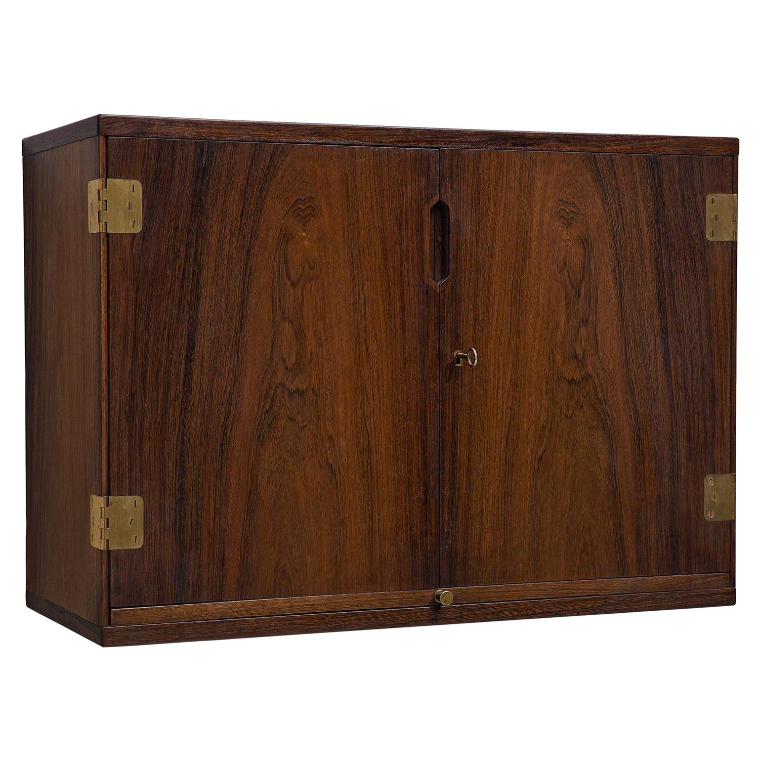 Svend Langkilde Wall Mounted Bar Cabinet in Rosewood
