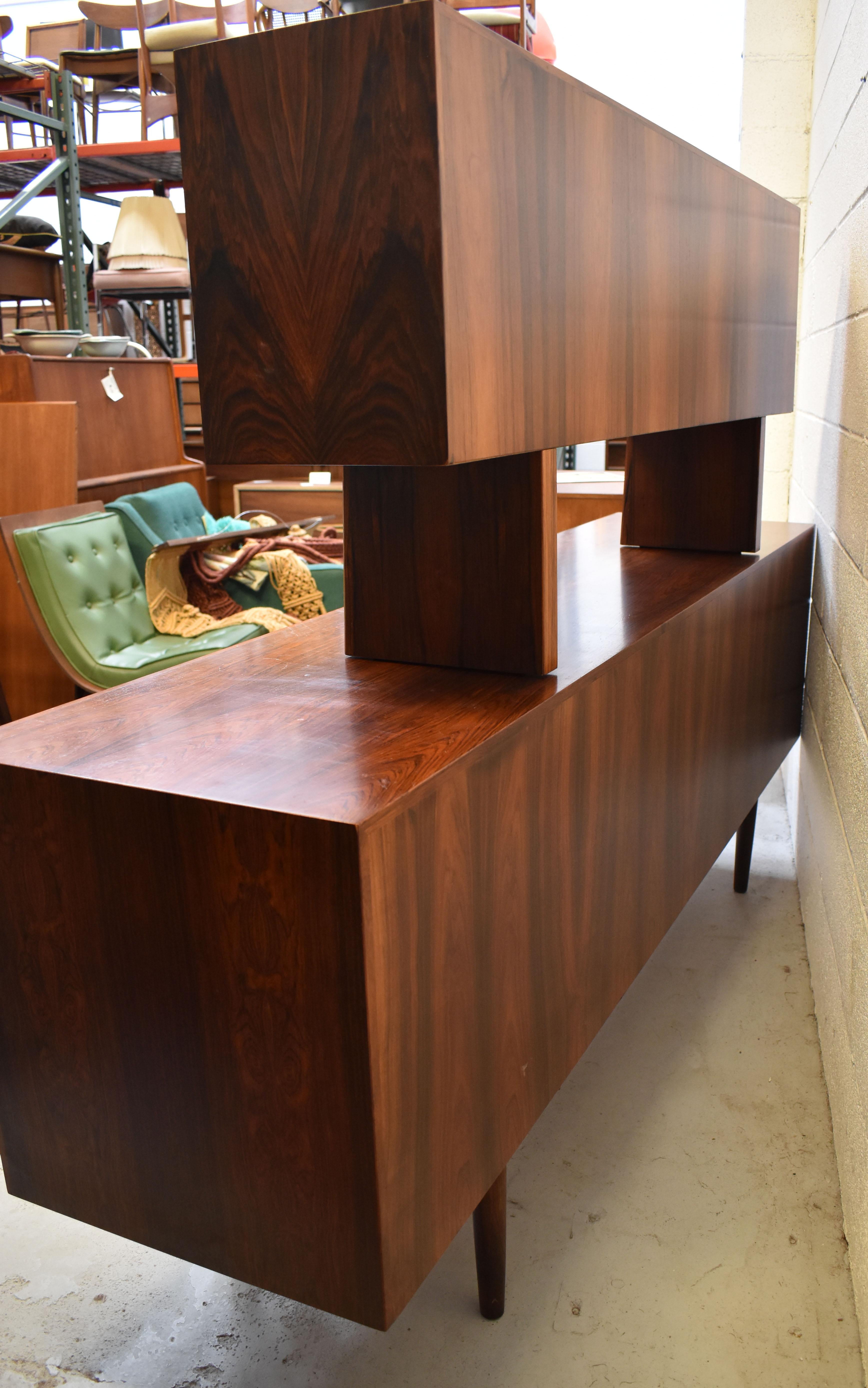 Svend Larsen for Faarup Møbelfabrik Danish Rosewood Credenza with Tambour Doors 3