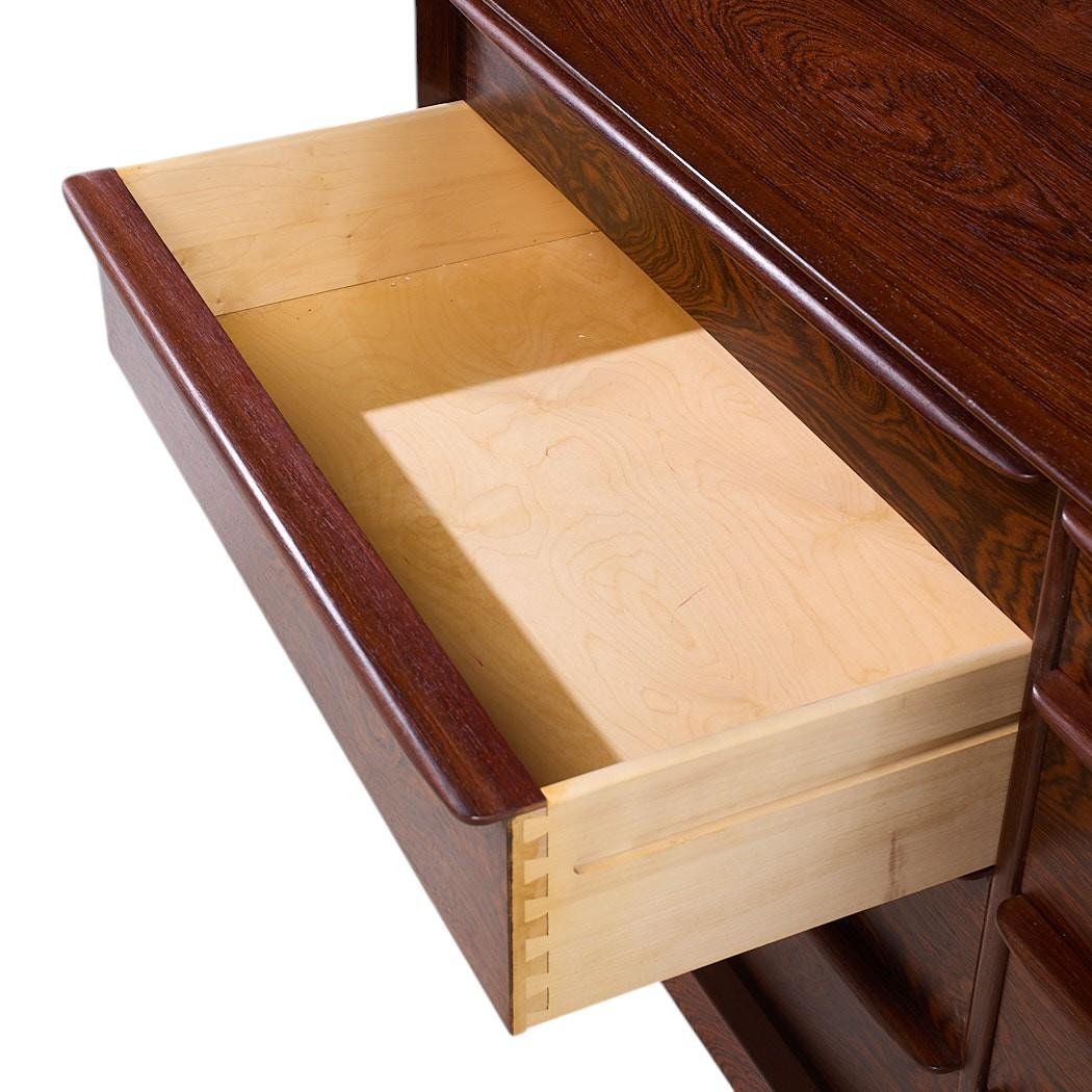 Svend Larsen for Falster Mid Century Danish Rosewood 8-Drawer Dresser For Sale 2