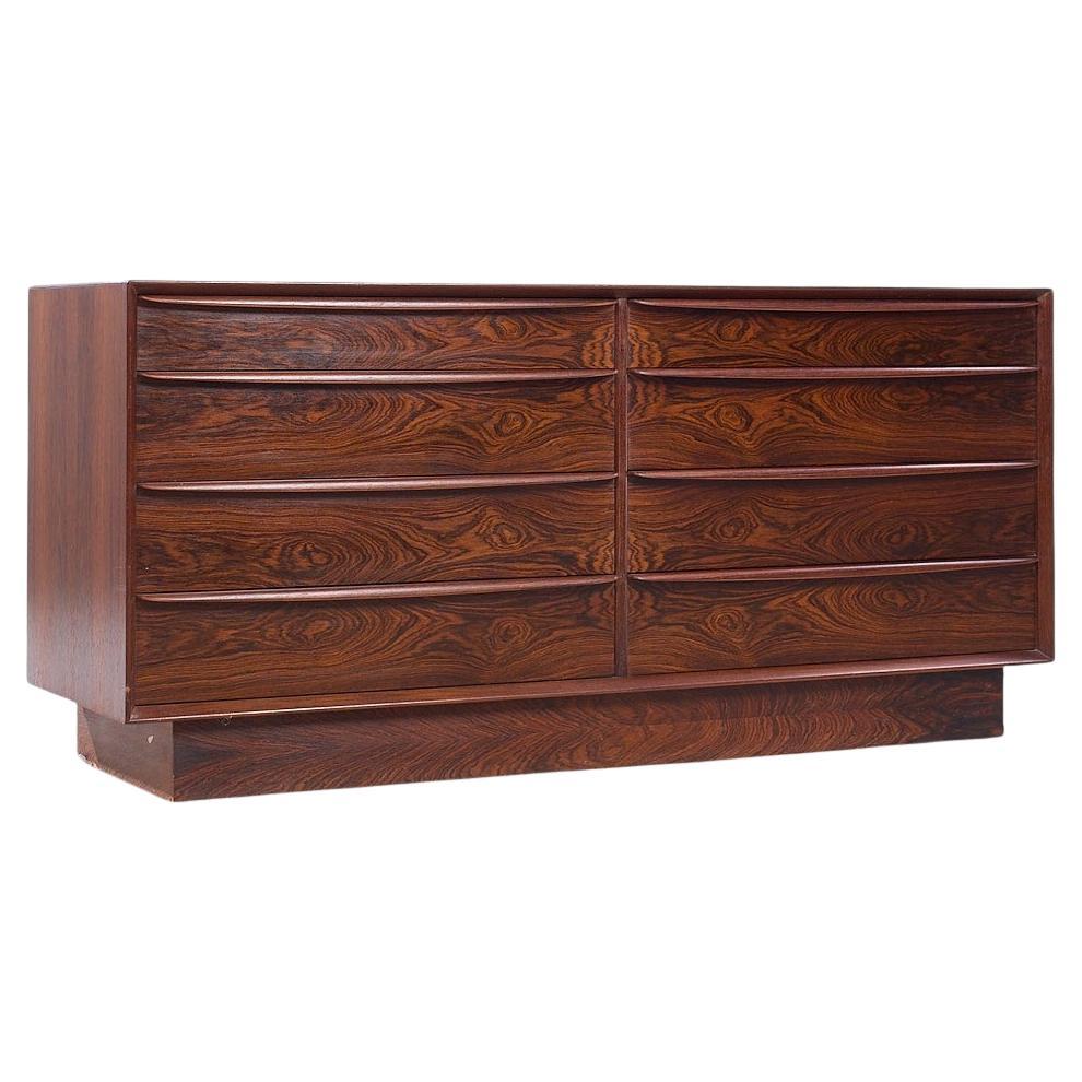 Svend Larsen for Falster Mid Century Danish Rosewood 8-Drawer Dresser