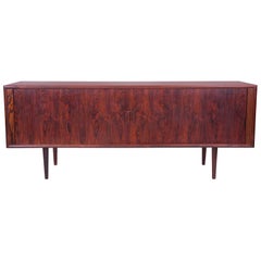 Svend Larsen Rosewood Tambour Door Credenza