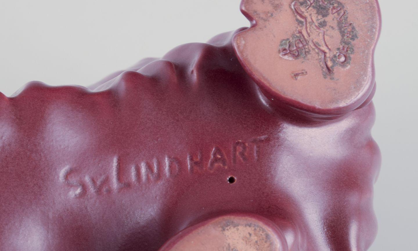 Mid-20th Century Svend Lindhart, Danish ceramicist, own workshop. Musk ox in ceramic. For Sale