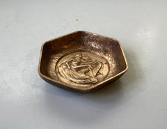 Svend Lindhart 'Leda & The Swan' Gilt Bronze Dish