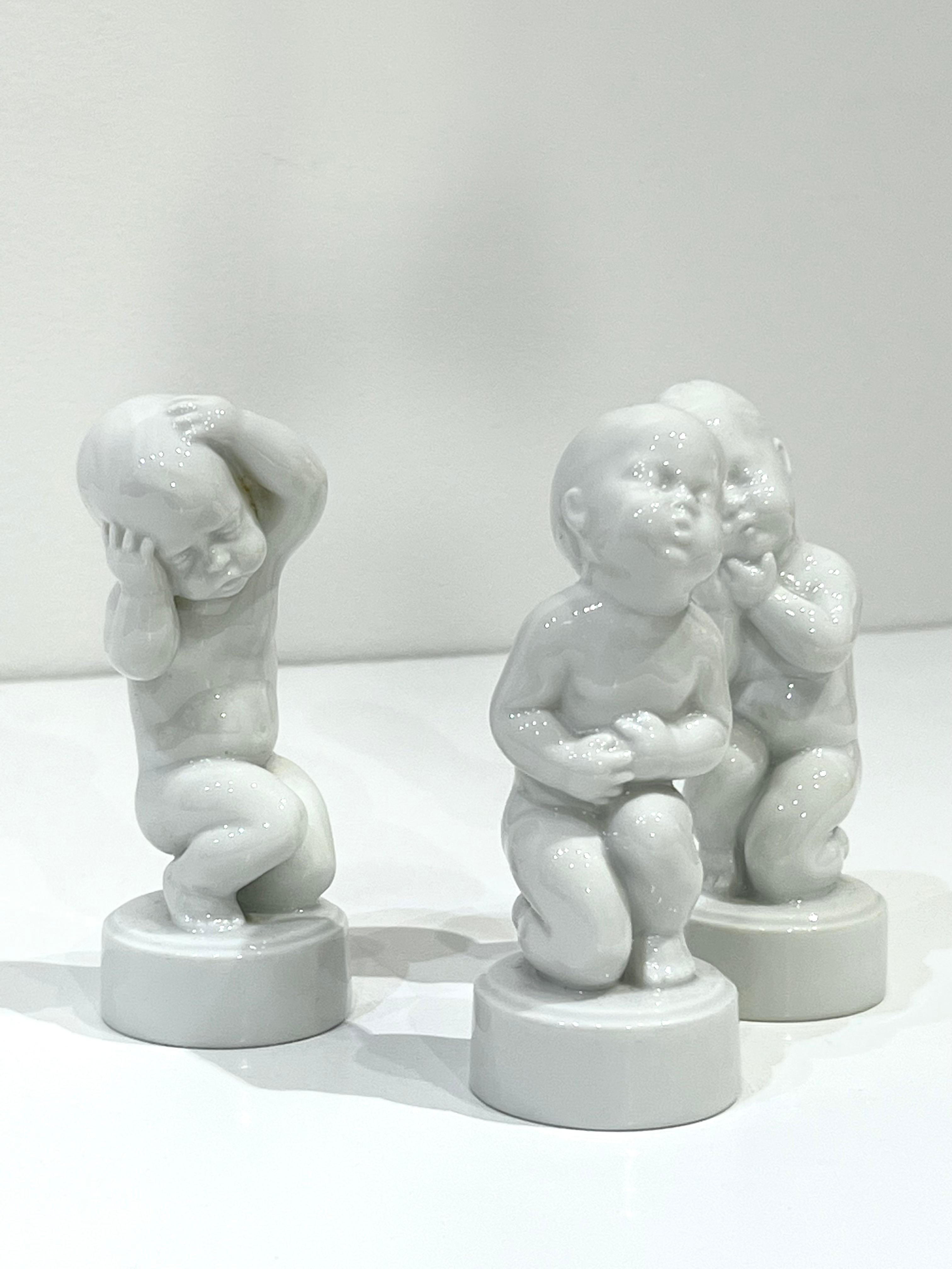 Scandinavian Modern Svend Lindhart Porcelain Figurines For Sale