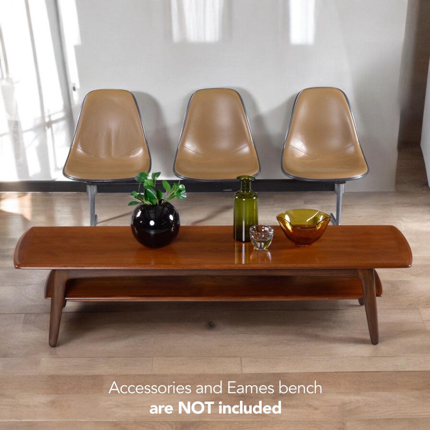 Mid-20th Century Svend Madsen Danish Teak Coffee Table with Lower Shelf