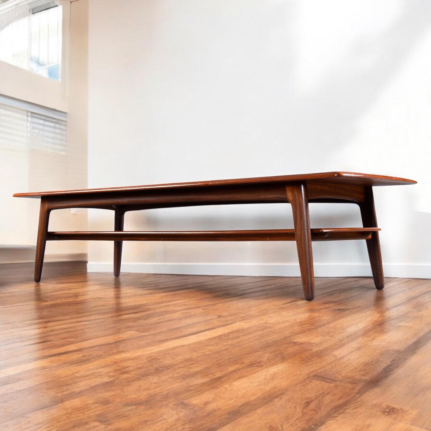 Svend Madsen Danish Teak Coffee Table with Lower Shelf 1