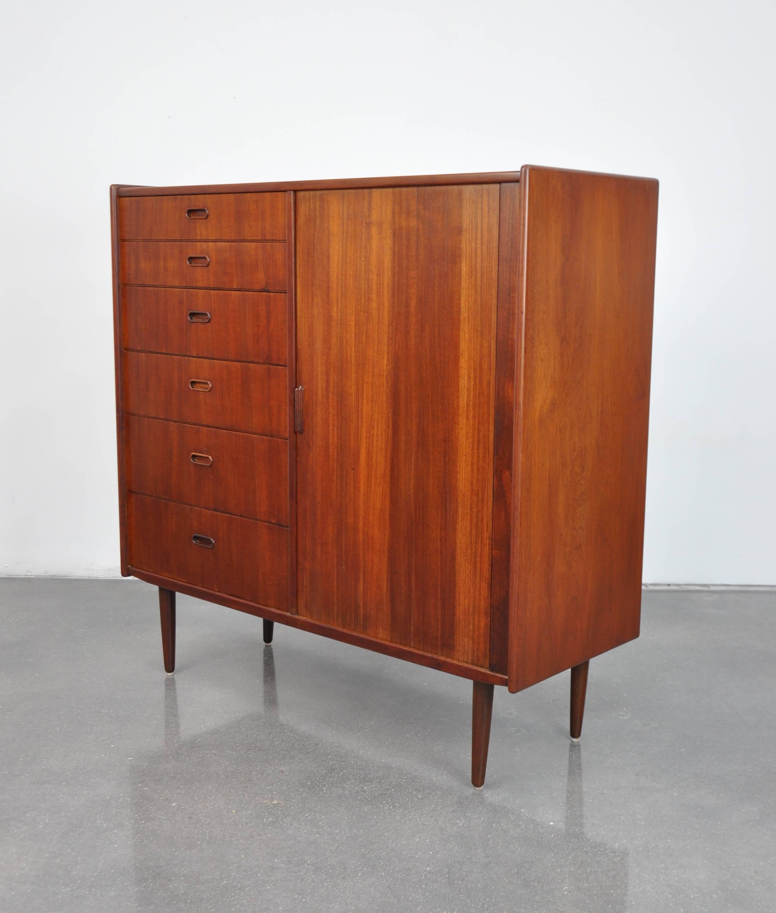 Svend Madsen for Falster Mobelfabrik Teak Highboy Dresser 3