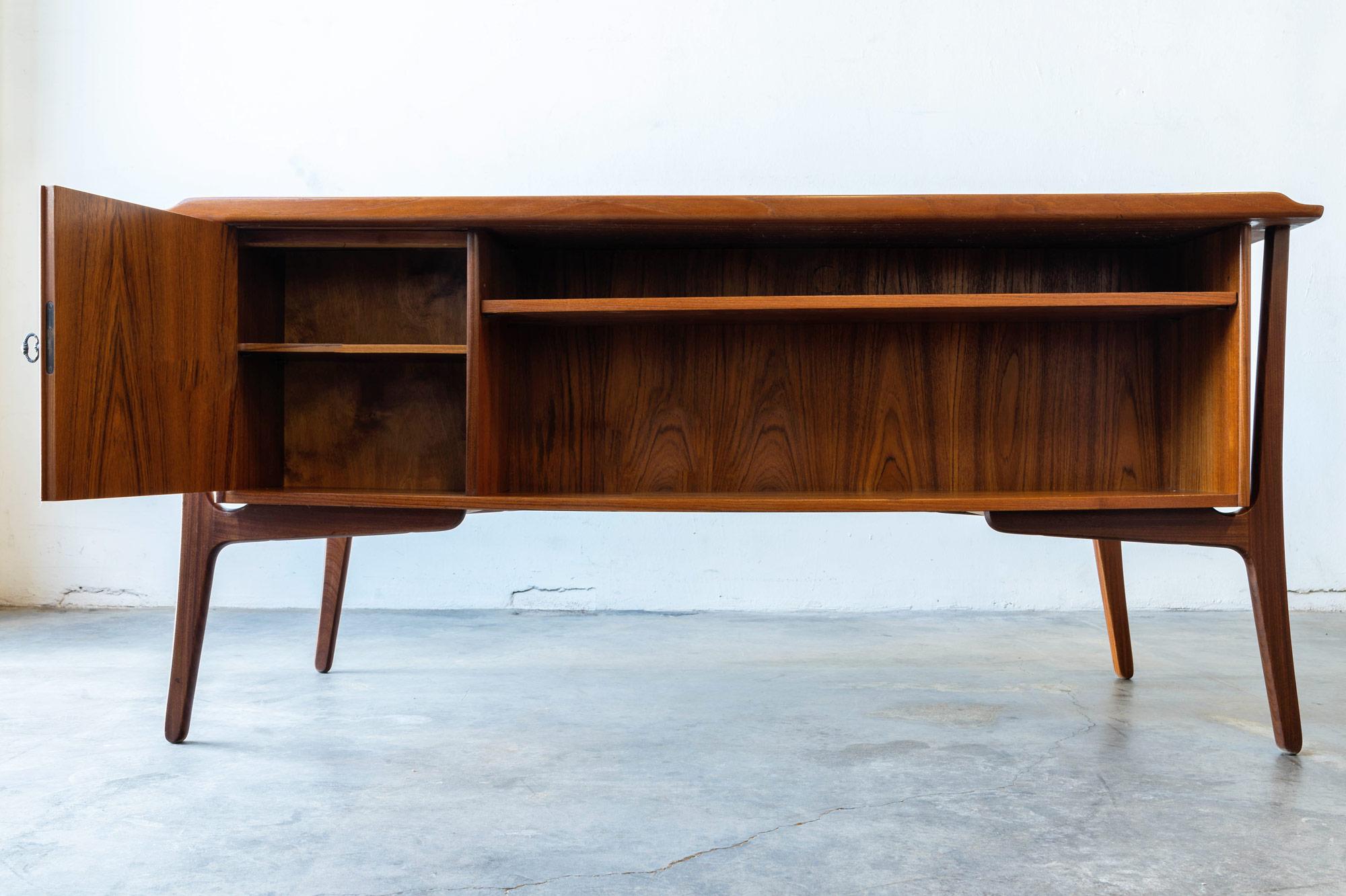 Svend Madsen for H.P. Hansen Teak Executive Desk 6