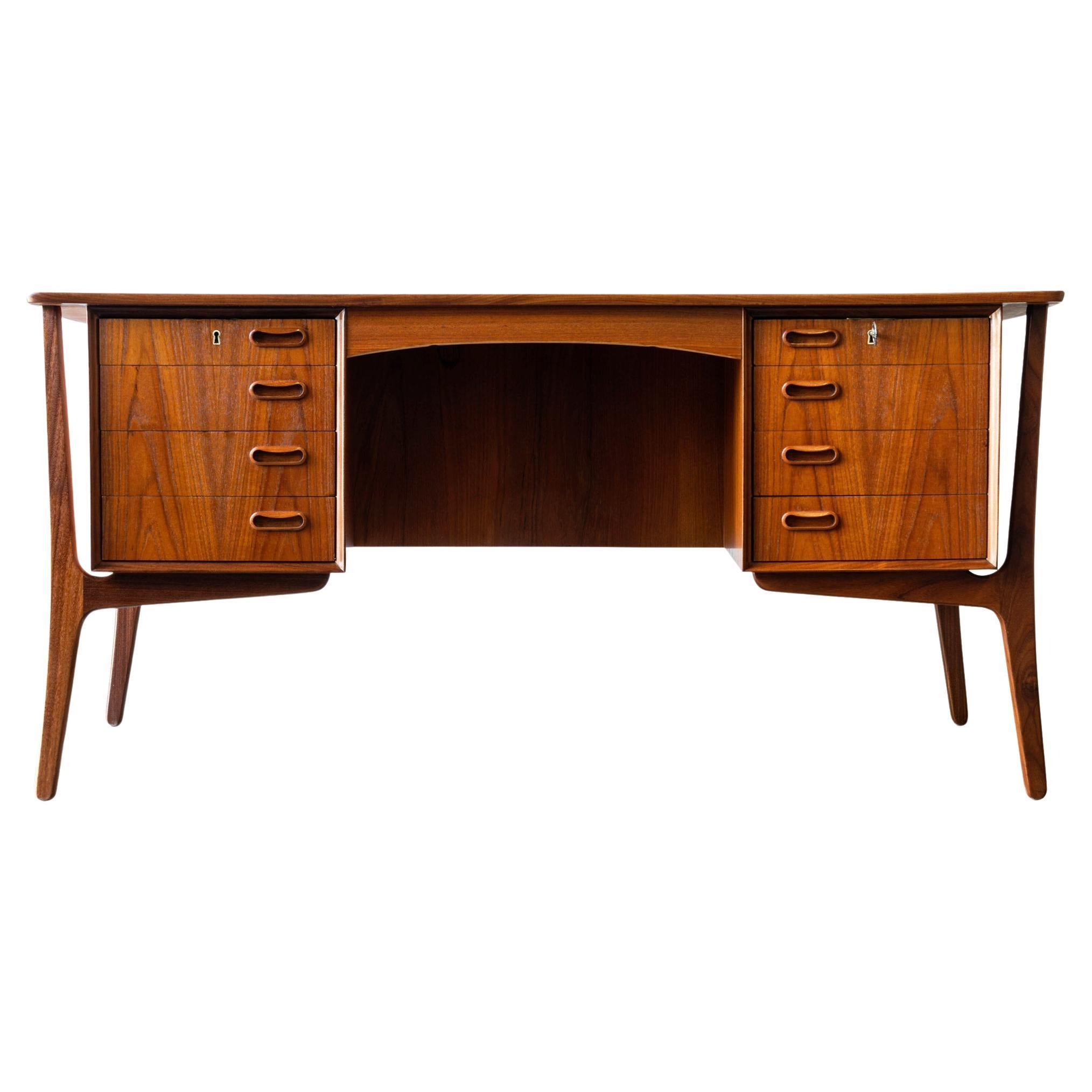 Svend Madsen for H.P. Hansen Teak Executive Desk