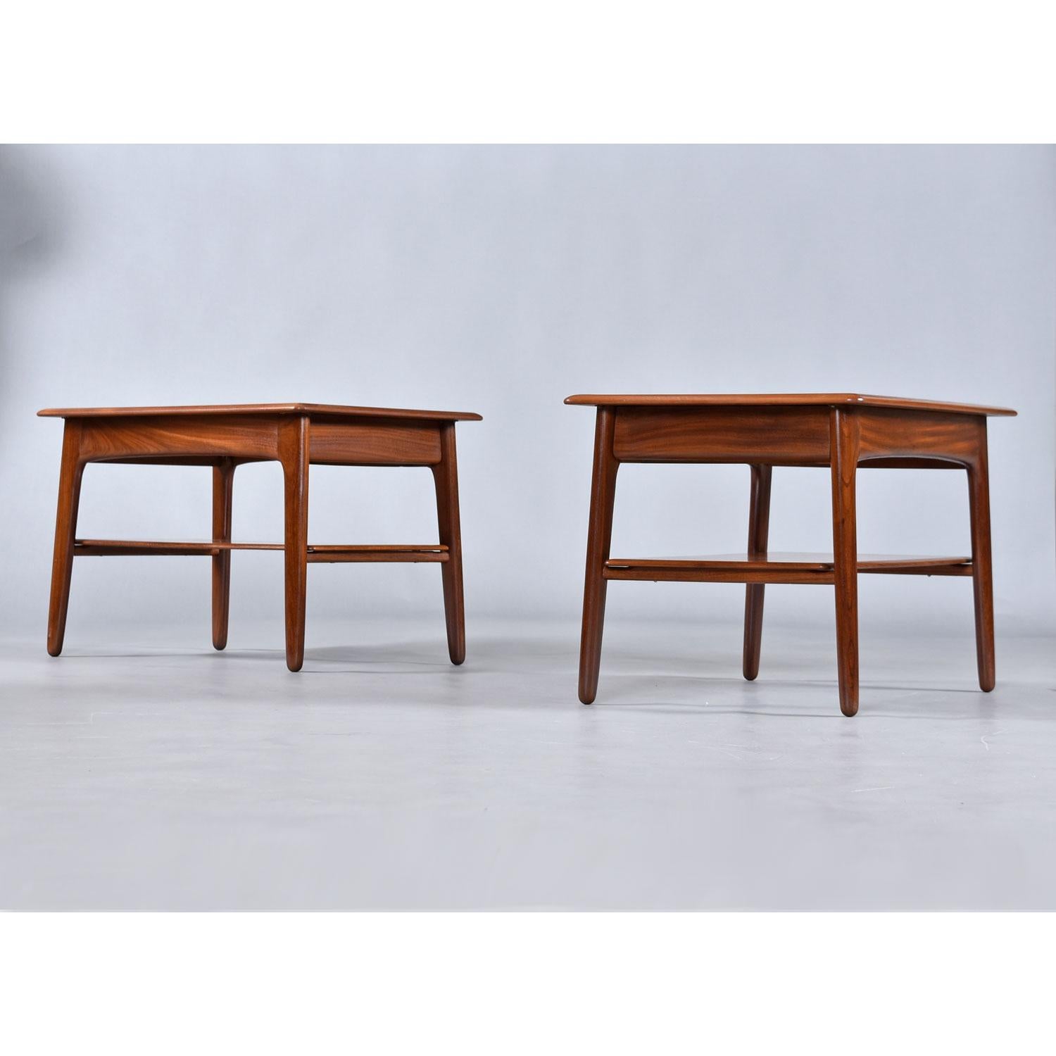 Svend Madsen for Karl Lindegaard Danish Teak End Tables Set In Good Condition For Sale In Chattanooga, TN