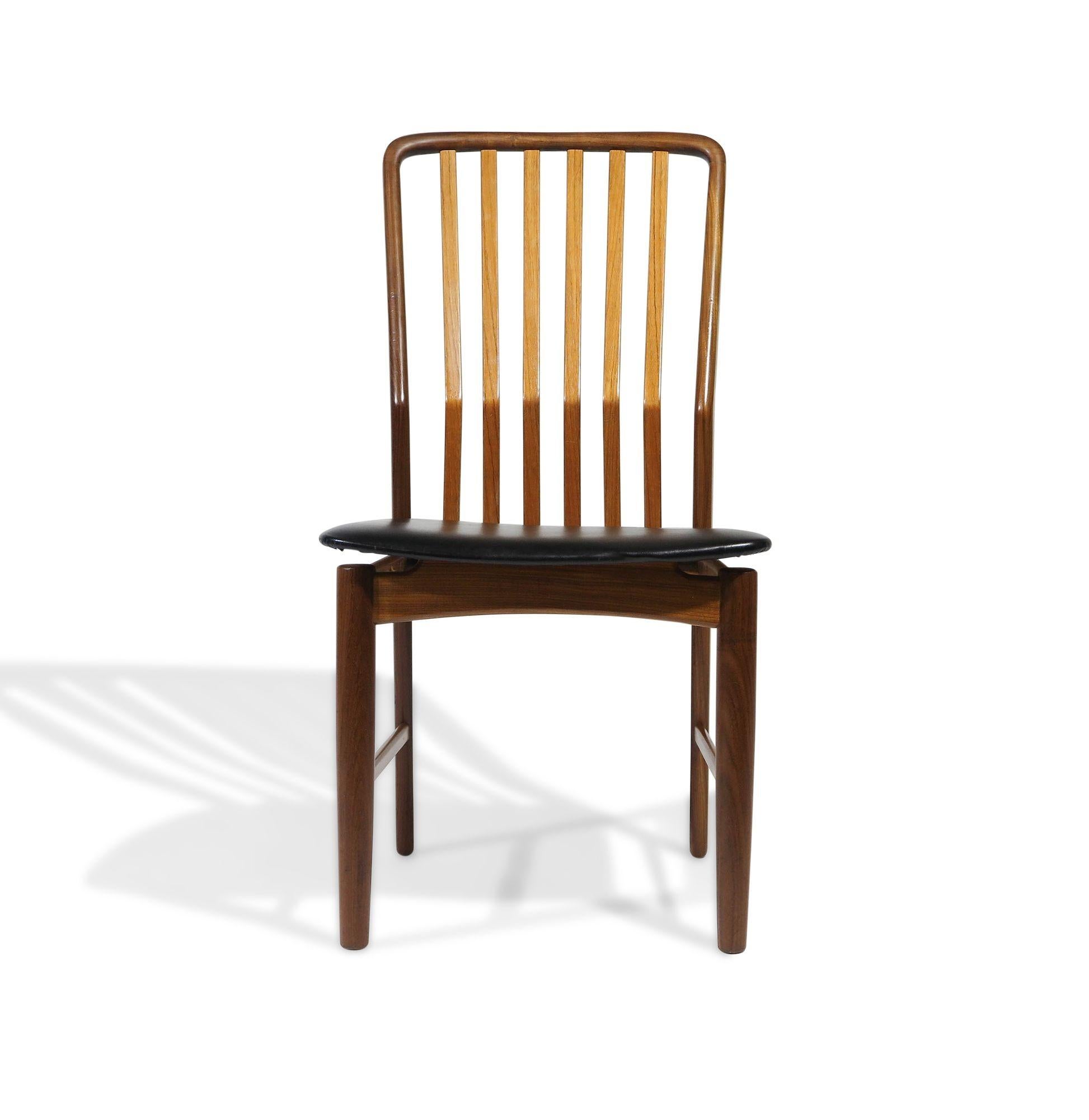Scandinavian Modern Svend Madsen for Moreddi High Back Danish Dining Chairs For Sale