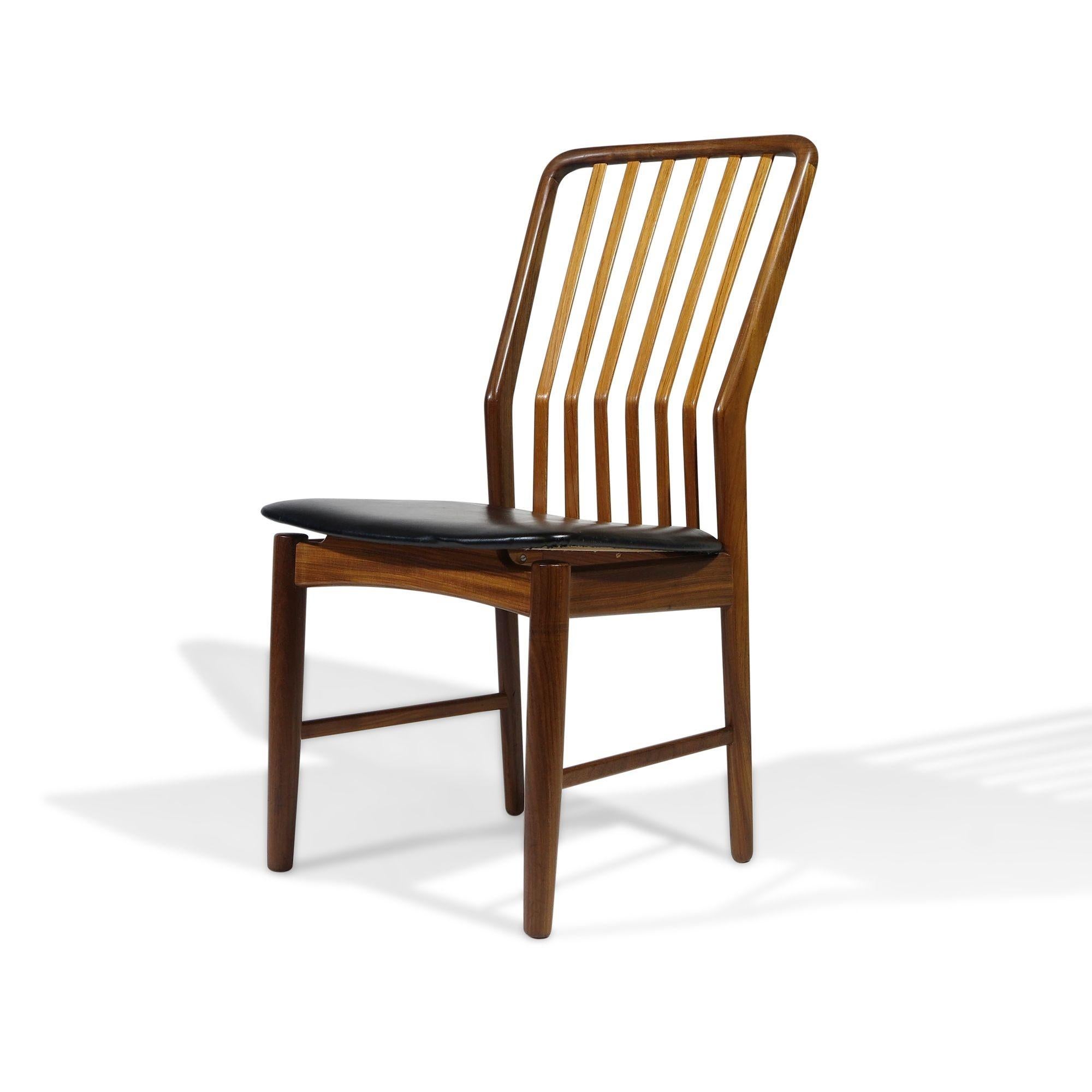 Oiled Svend Madsen for Moreddi High Back Danish Dining Chairs For Sale