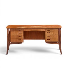 Svend Madsen Mid Century Danish Teak Curved Desk