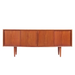 Svend Madsen Mid Century Danish Teak Curved Front Credenza