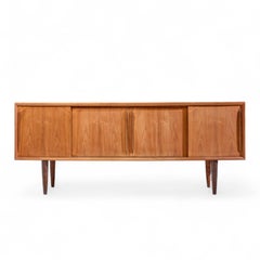Svend Madsen Mid Century Danish Teak Curved Front Credenza