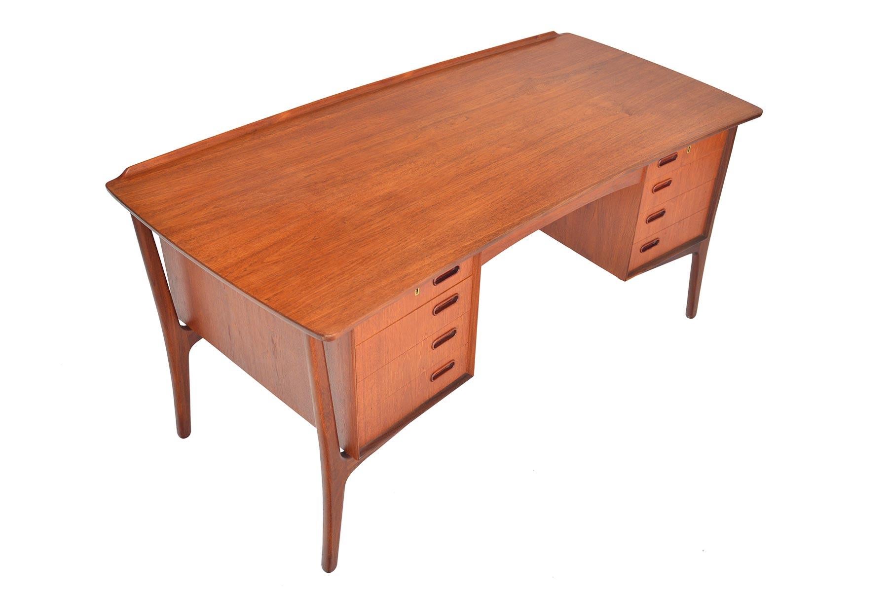 Danish Svend Madsen Model 20 Teak Executive Desk