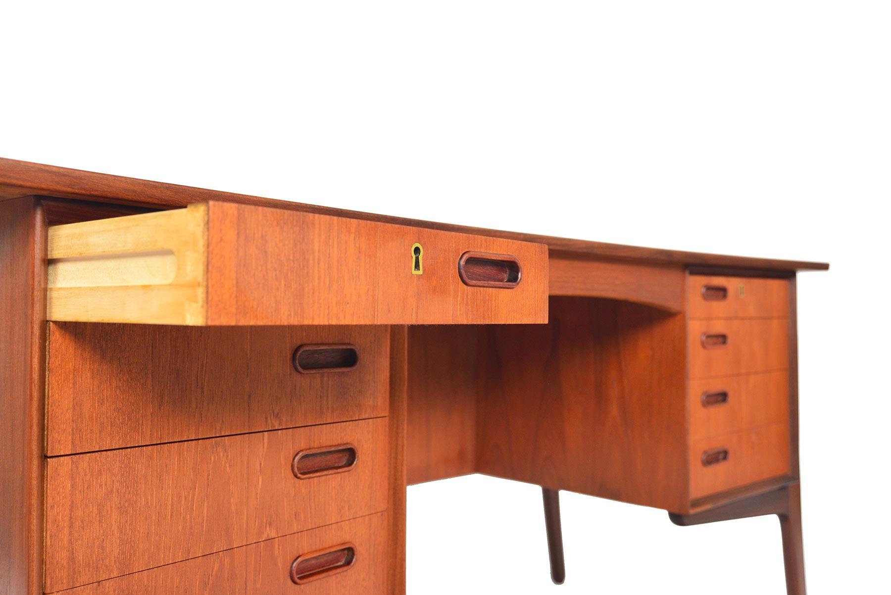 20th Century Svend Madsen Model 20 Teak Executive Desk
