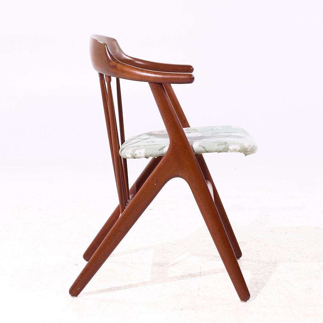 Svend Madsen Style Mid Century Danish Teak Dining Chairs - Set of 8 For Sale 1