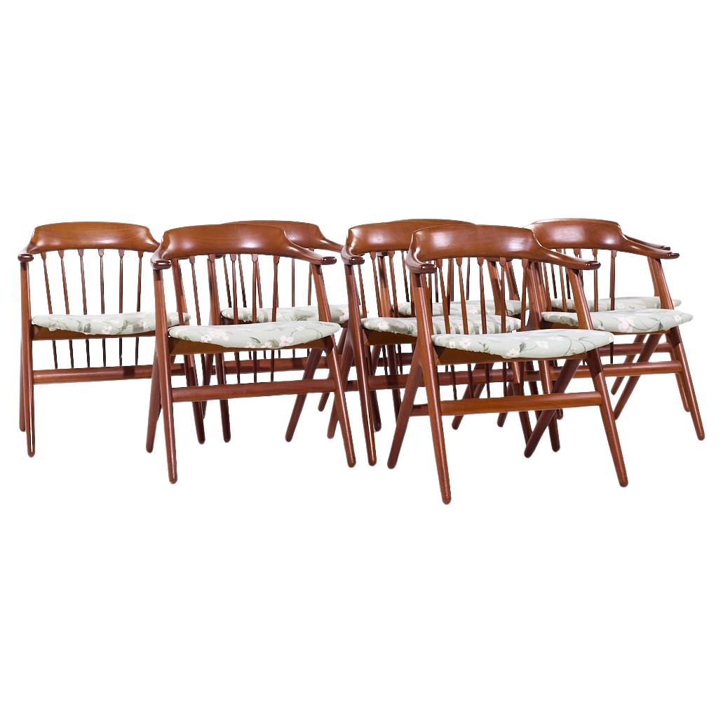 Svend Madsen Style Mid Century Danish Teak Dining Chairs - Set of 8