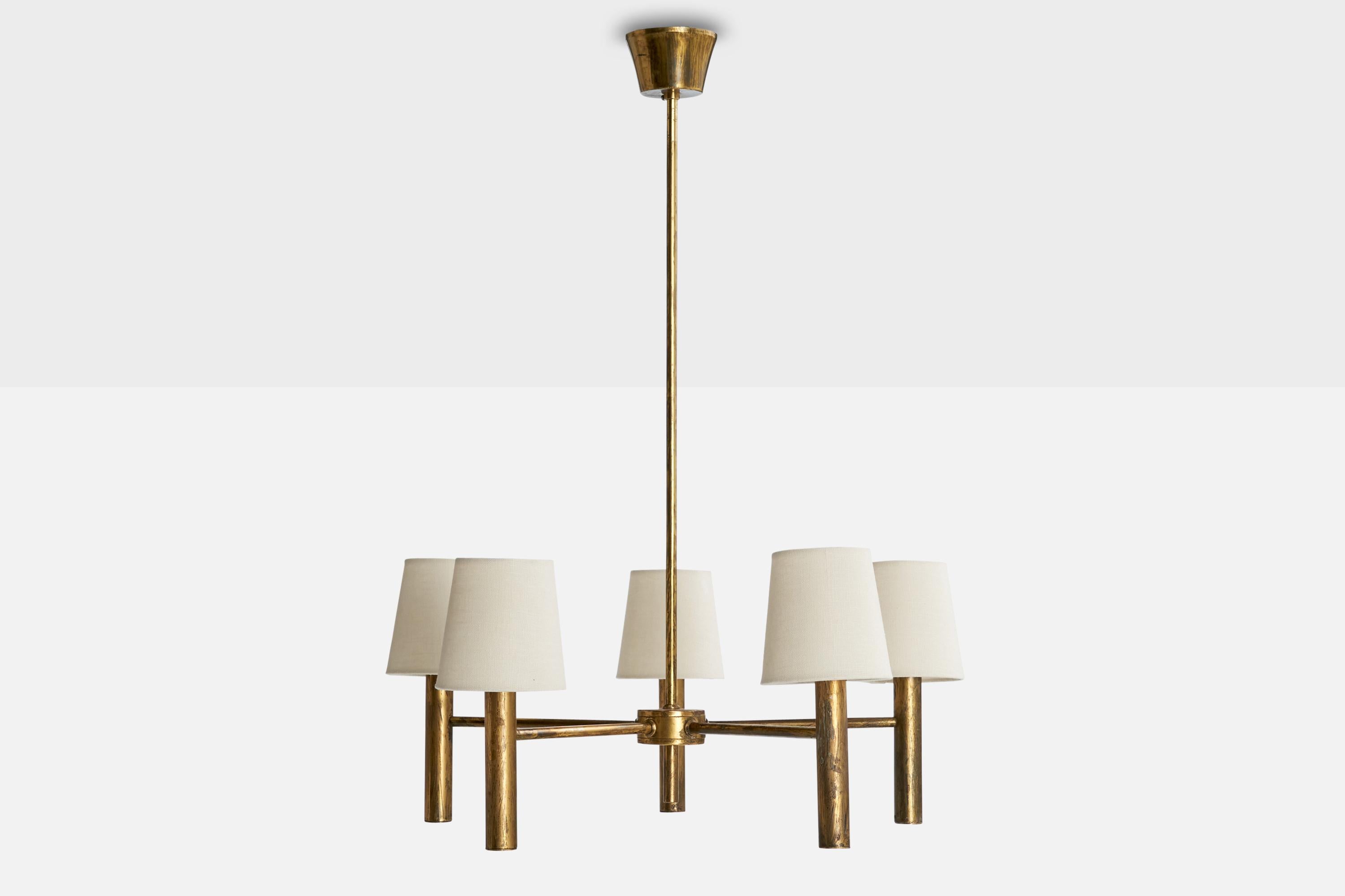 Scandinavo moderno Svend Mejlstrøm, Lampadario, Ottone, Fabrice, Danimarca, anni '60 in vendita