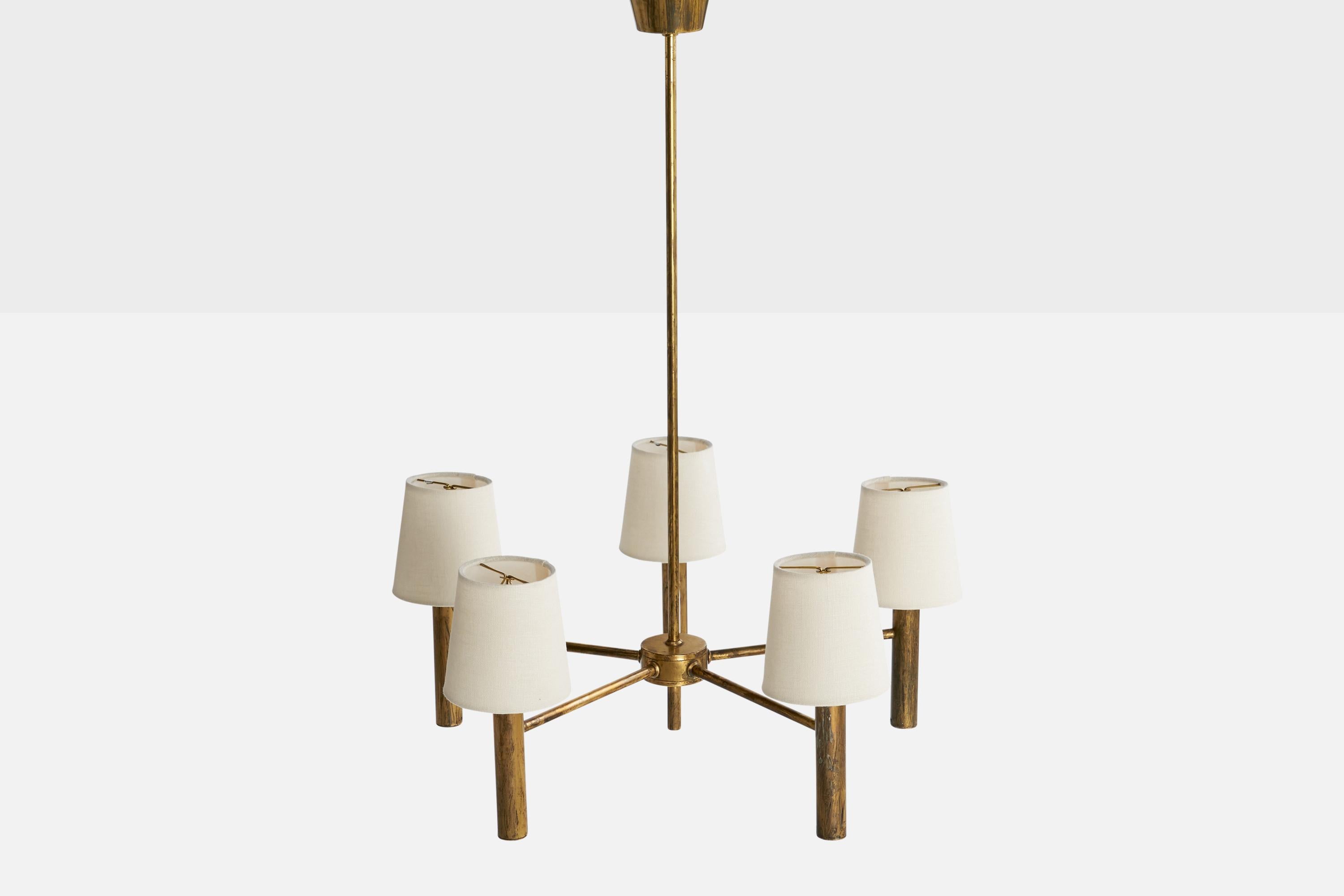 Danese Svend Mejlstrøm, Lampadario, Ottone, Fabrice, Danimarca, anni '60 in vendita