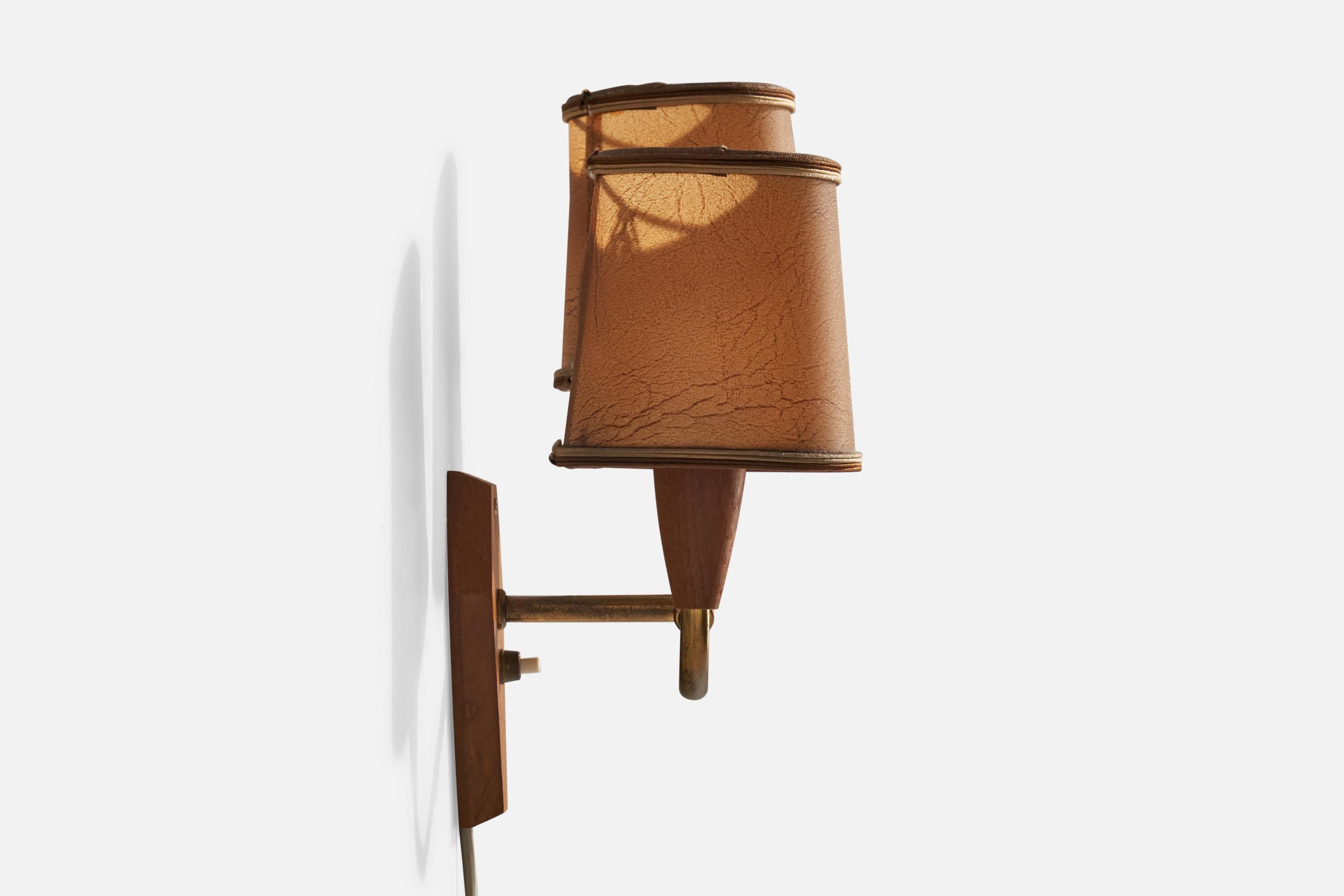 Svend Mejlstrøm, Aplique, Latón, Teca, Papel, Dinamarca, Década de 1960 Danés en venta