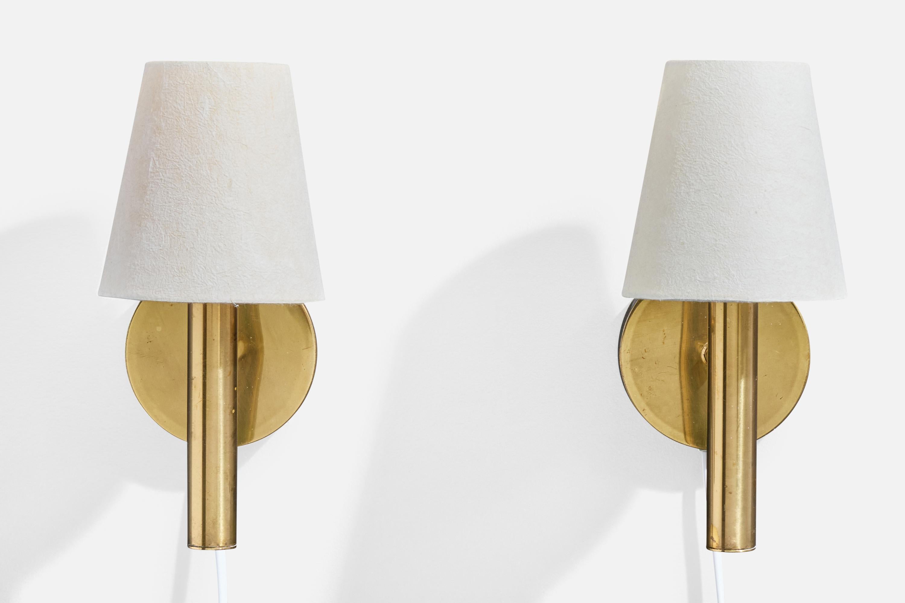 Svend Mejlstrøm, Apliques, Latón, Papel, Dinamarca, Años 50 Escandinavo moderno en venta