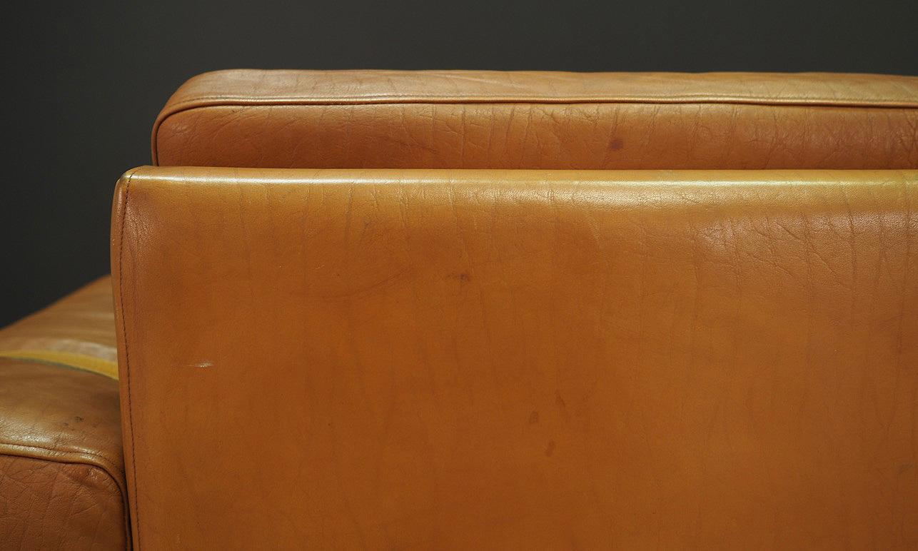 Svend Skipper Brown Leather Armchair 1960s Vintage For Sale 5