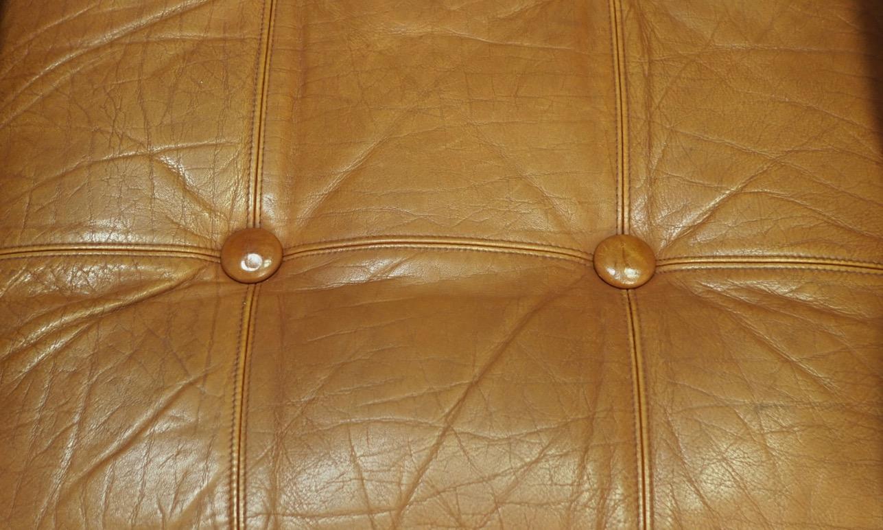 Svend Skipper Brown Leather Armchair 1960s Vintage For Sale 8