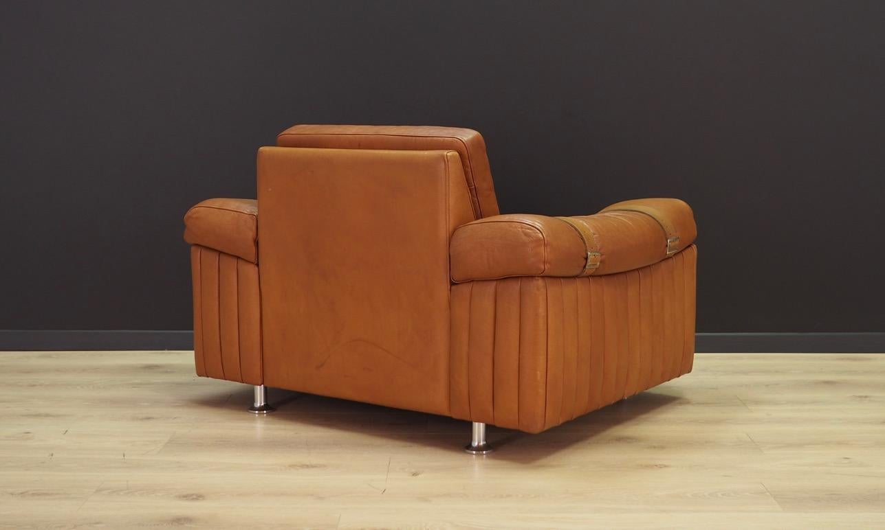 Late 20th Century Svend Skipper Brown Leather Armchair 1960s Vintage For Sale