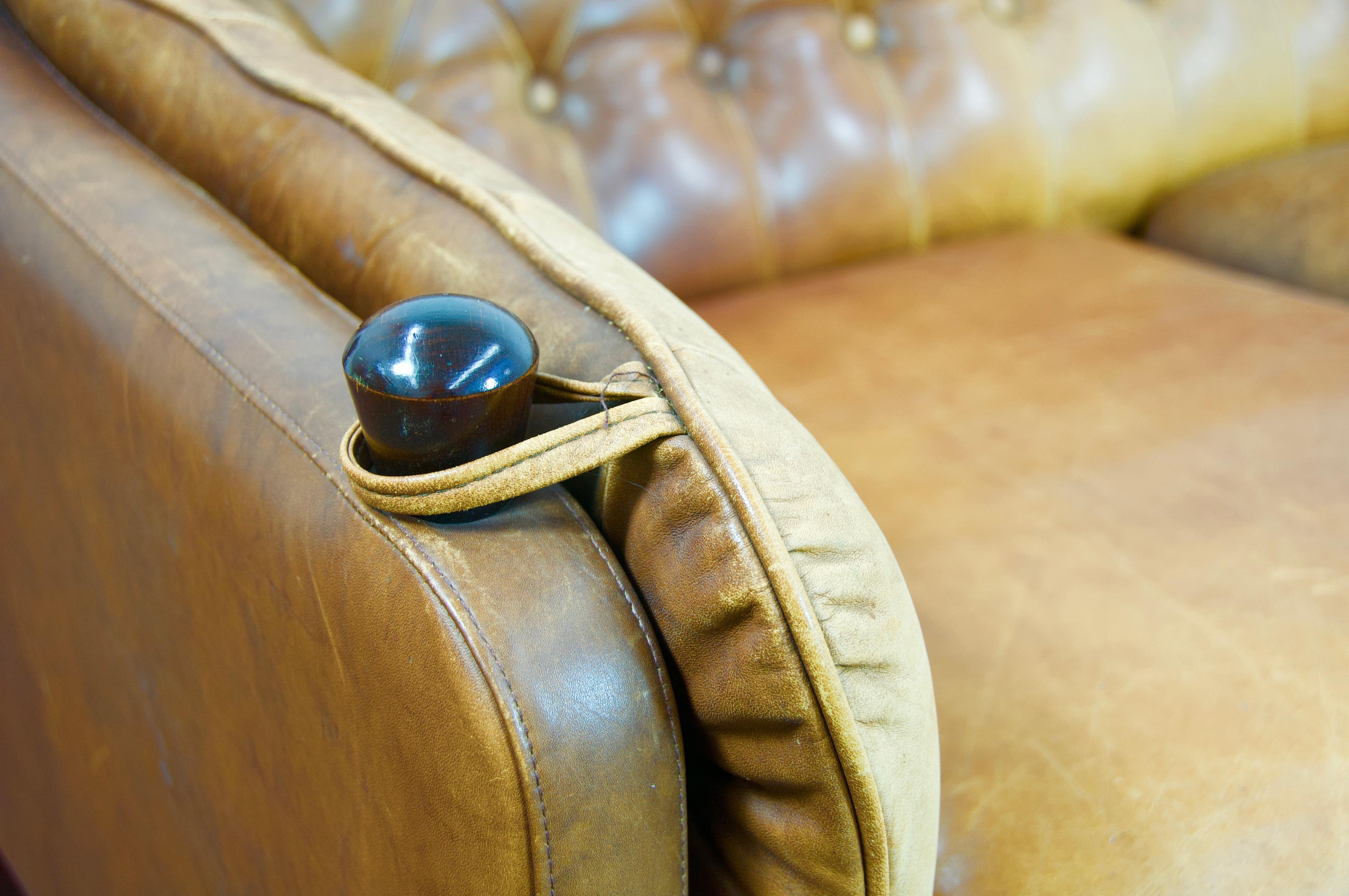 20th Century Svend Skipper Danish Leather Sofa For Sale