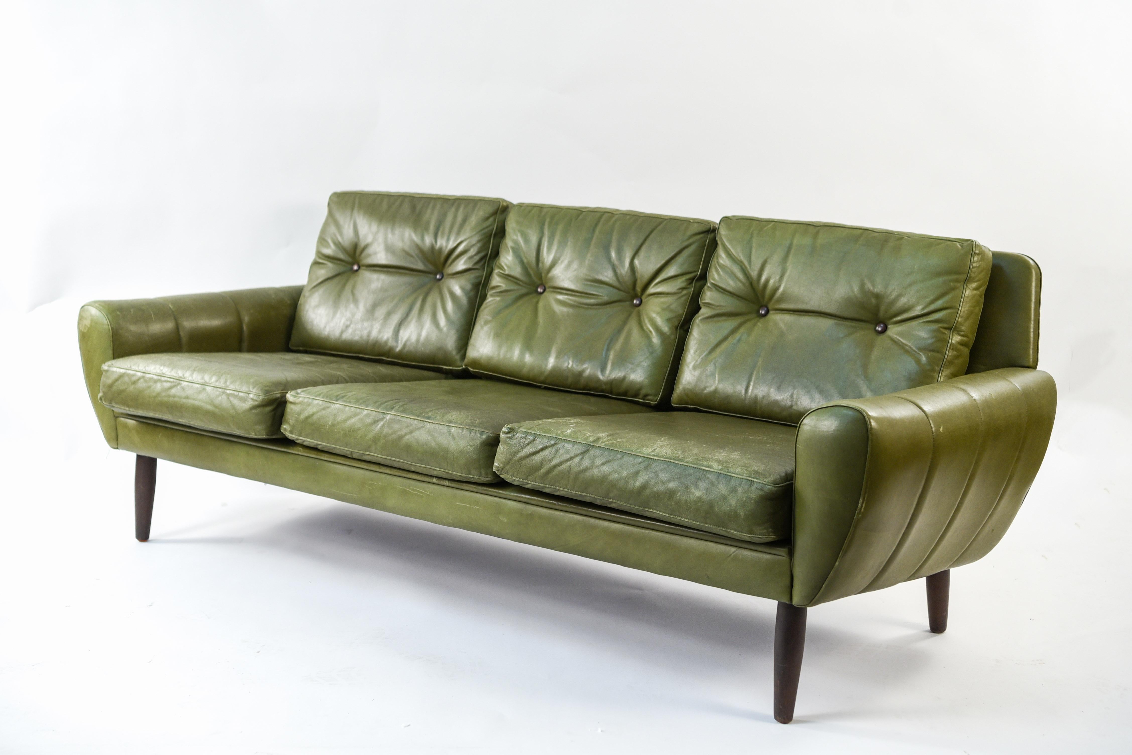 Svend Skipper Danish Midcentury Leather Sofa 6