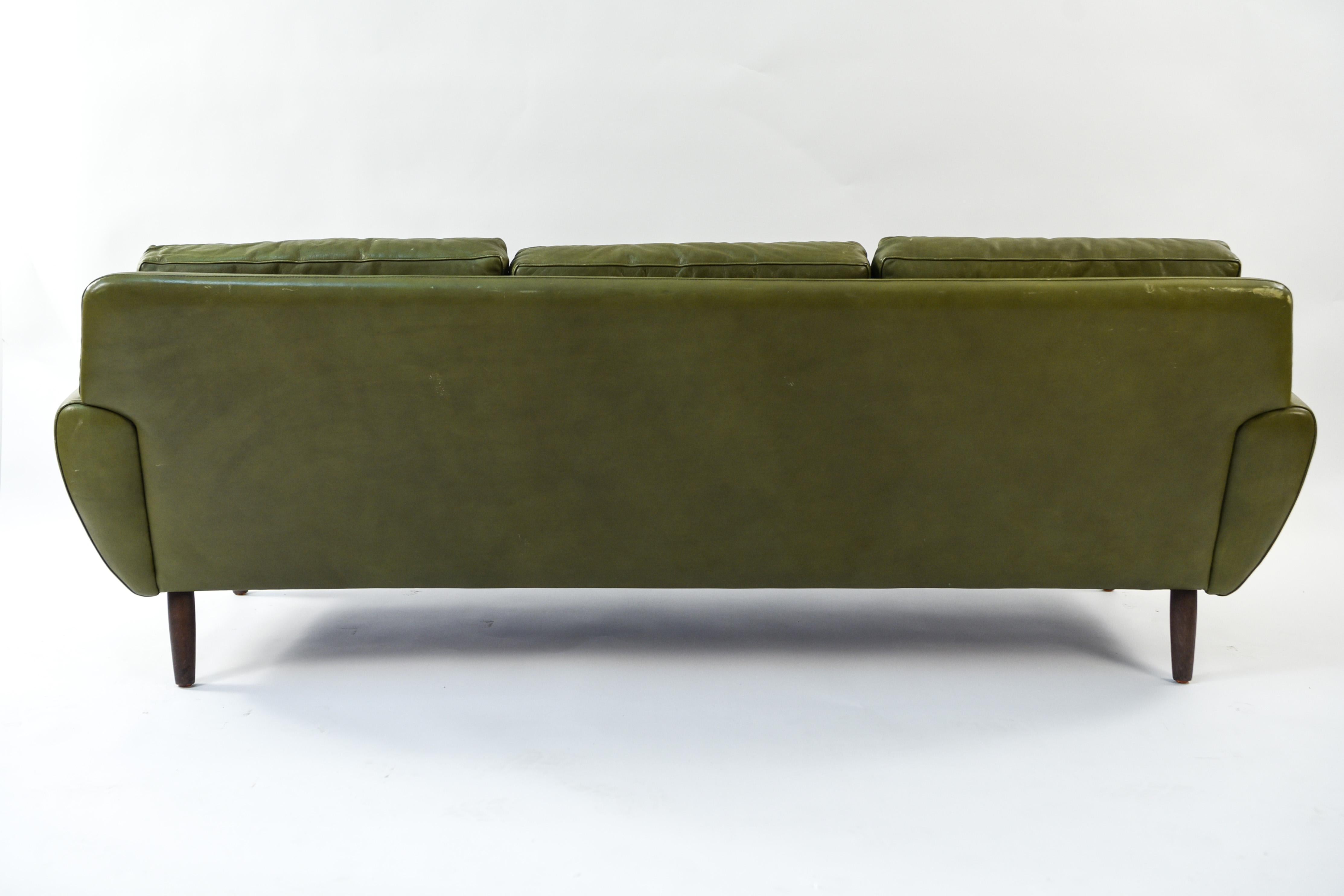 Svend Skipper Danish Midcentury Leather Sofa 7
