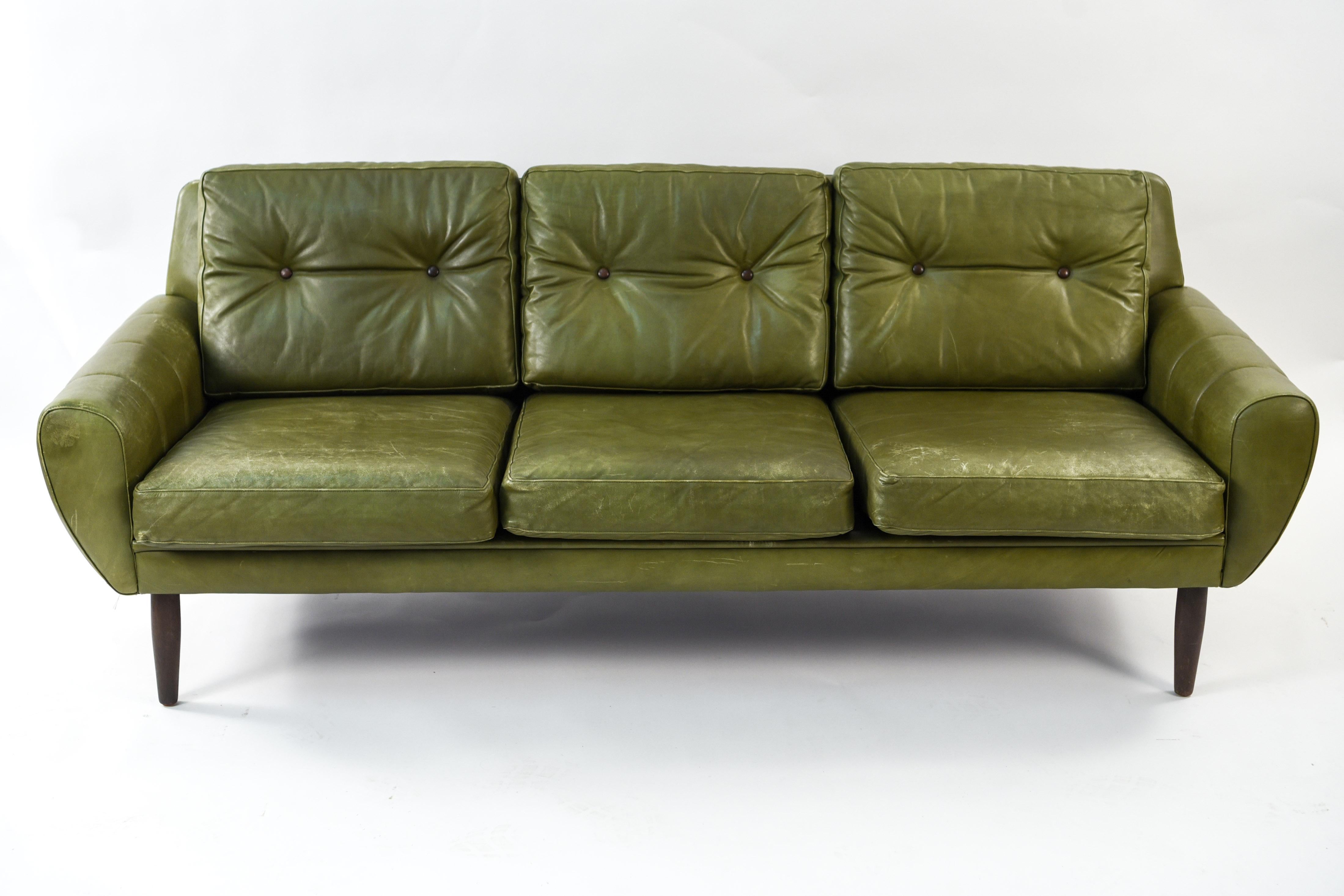 Svend Skipper Danish Midcentury Leather Sofa 1