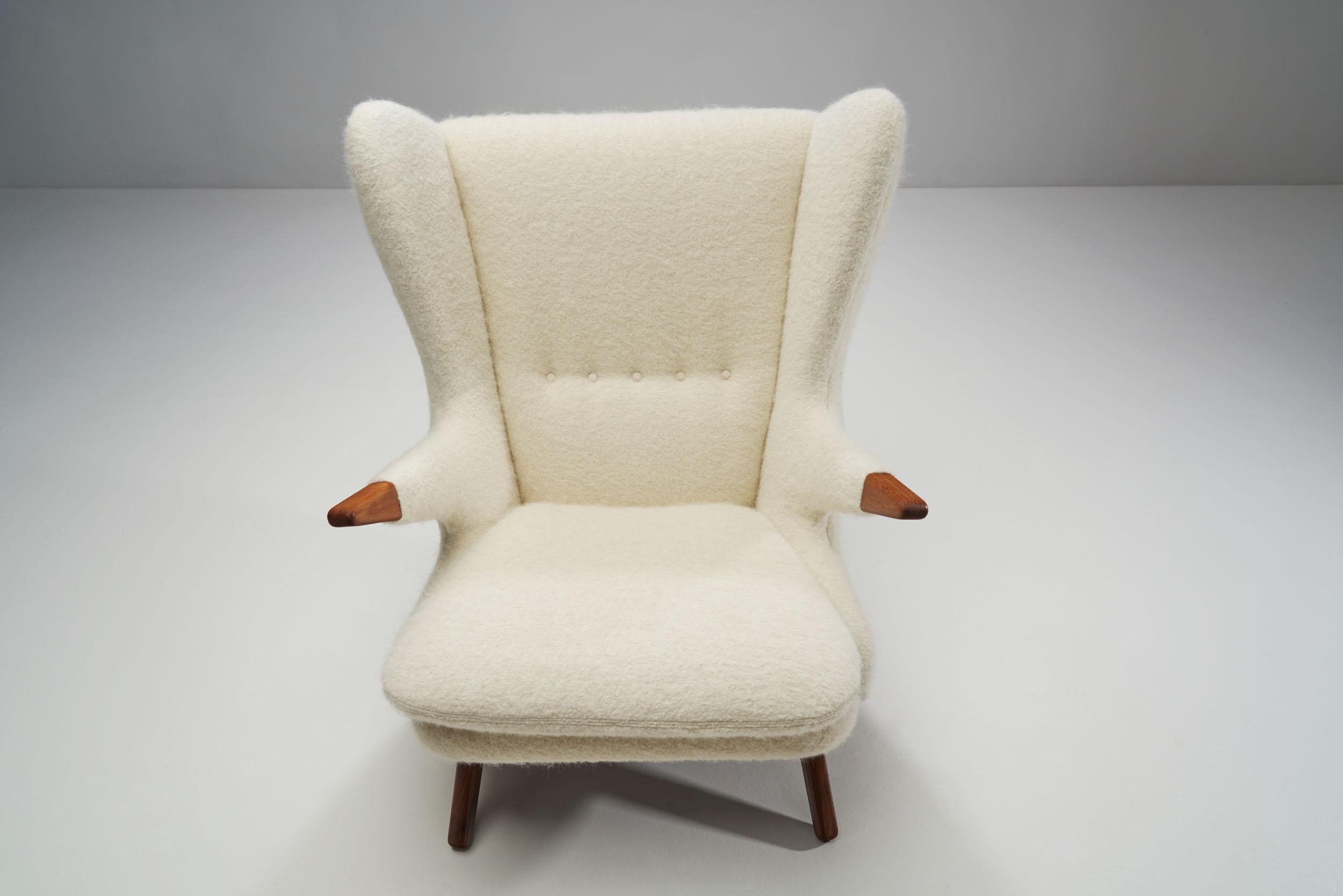 Wool Svend Skipper “Model 91” Lounge Chair for Skippers Møbler, Denmark 1960s For Sale