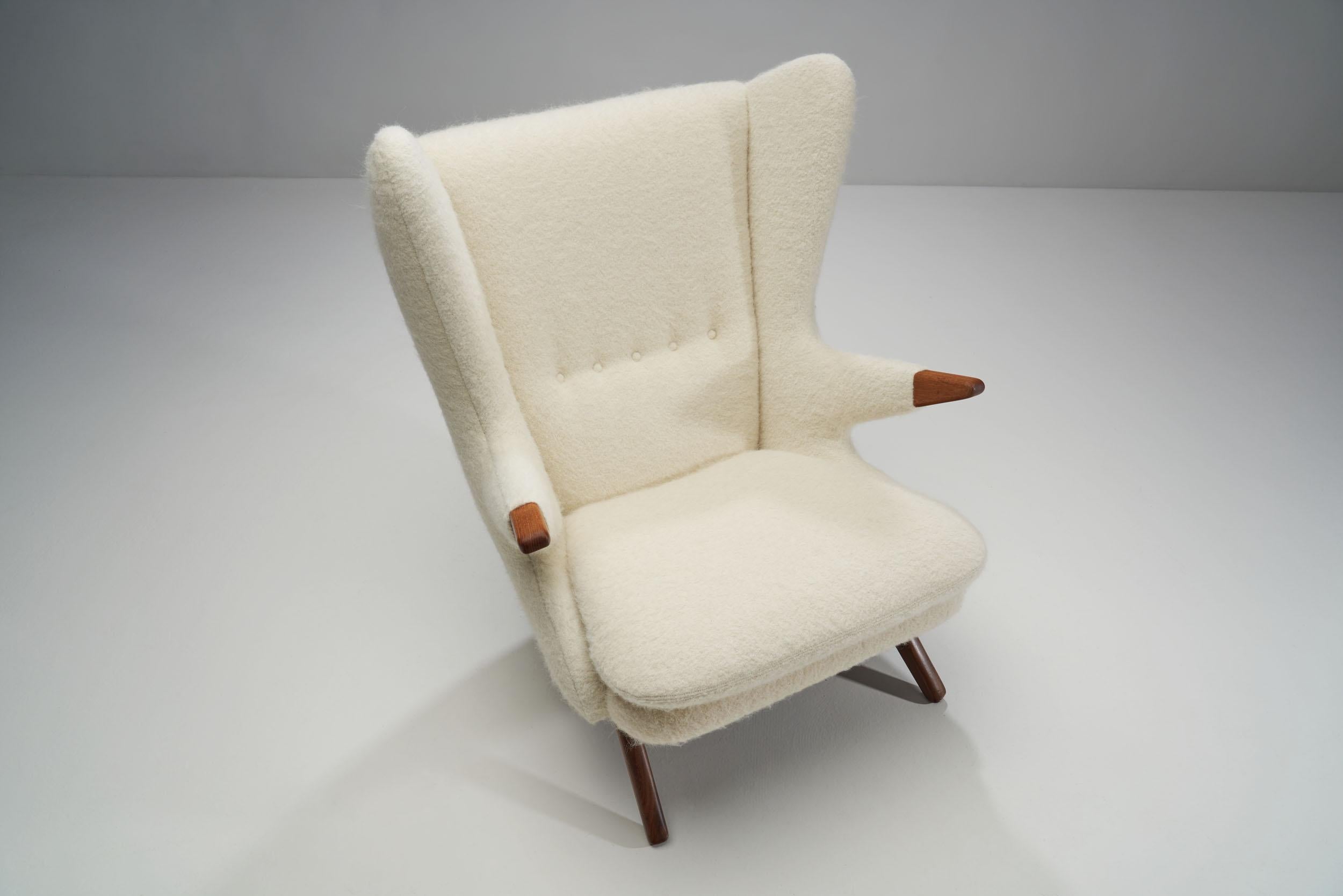 Wool Svend Skipper “Model 91” Lounge Chair for Skippers Møbler, Denmark 1960s For Sale