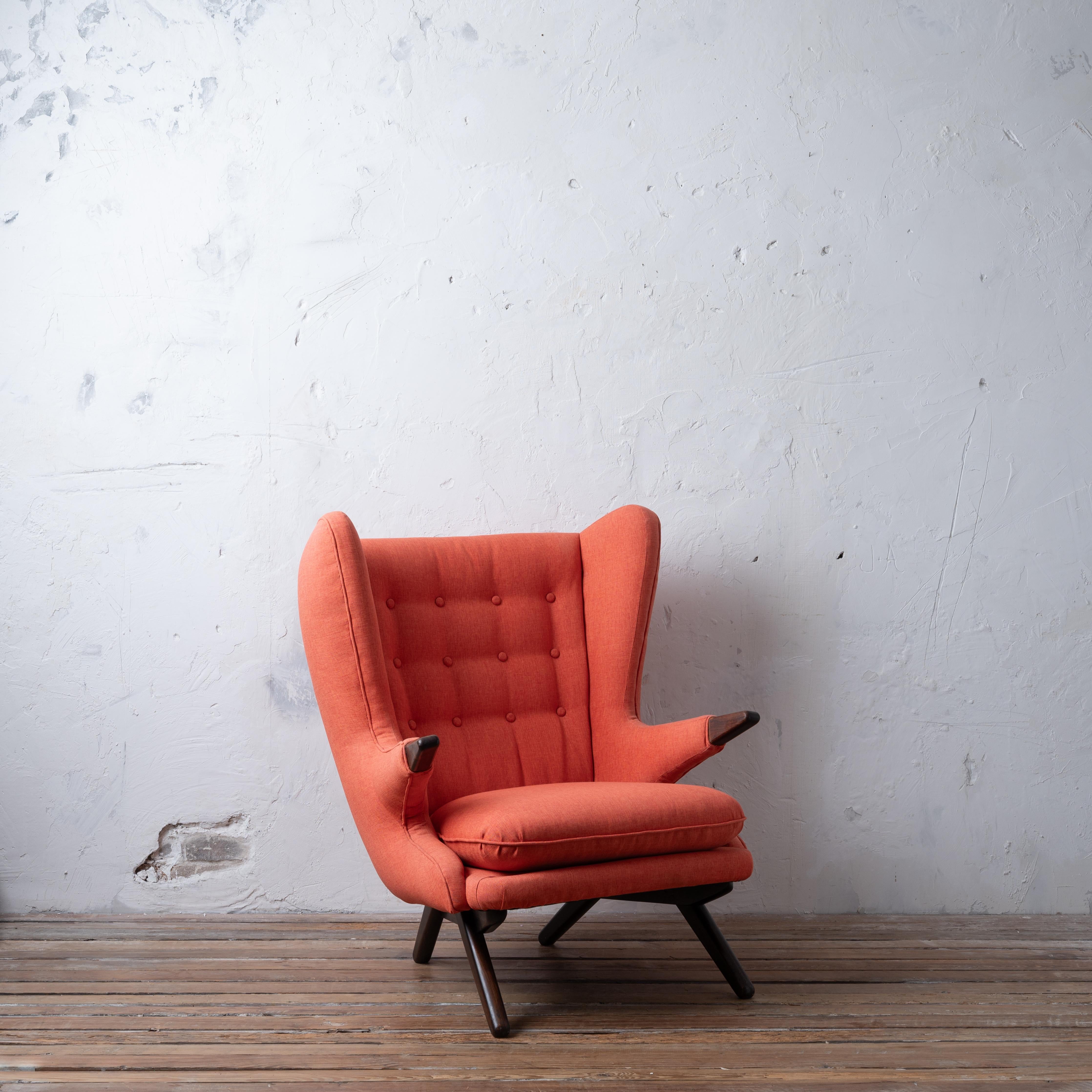 Milieu du XXe siècle Chaise et pouf Svend Skipper modèle 91 en vente