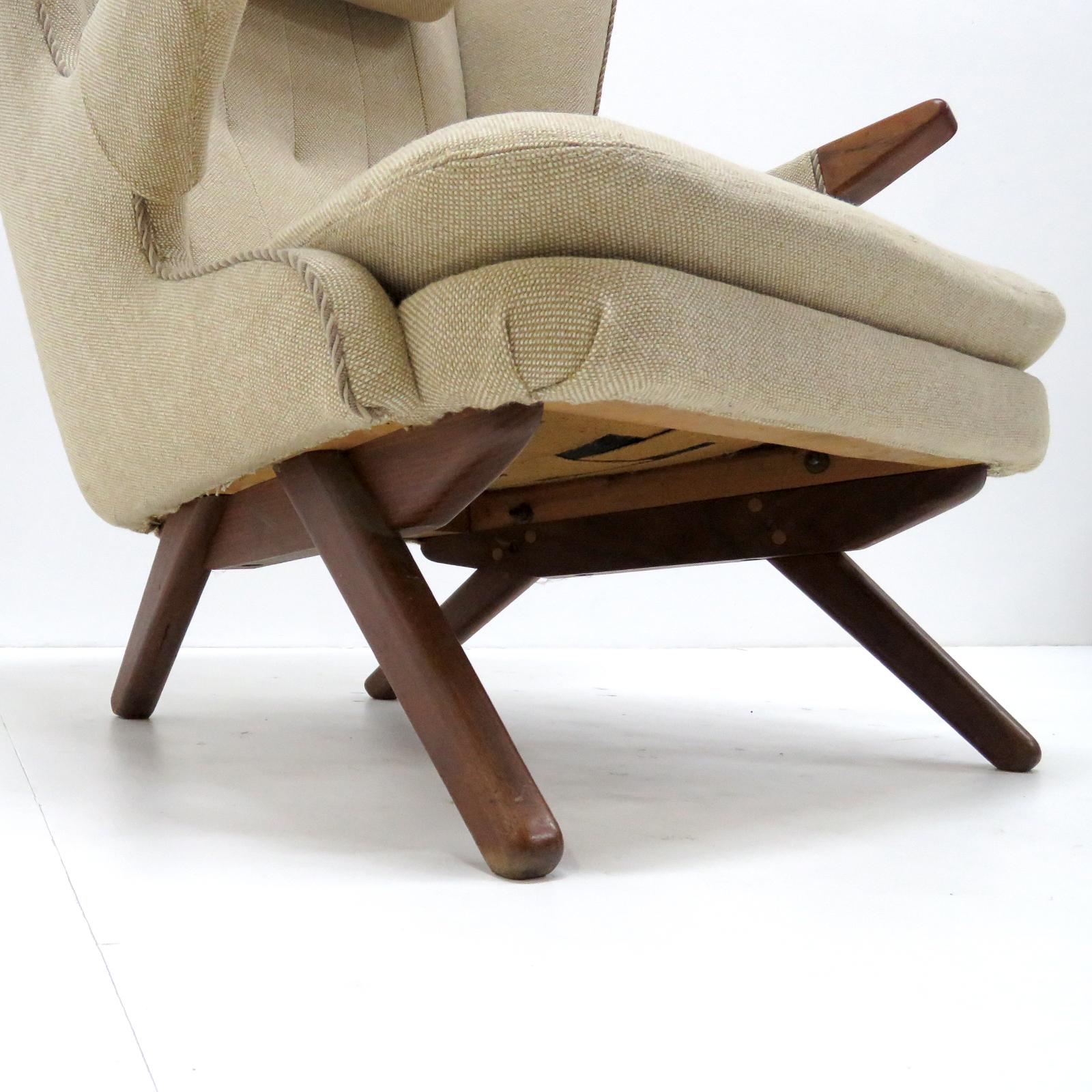 Svend Skipper 'Model 91' Wingback Lounge Chair, 1950 4