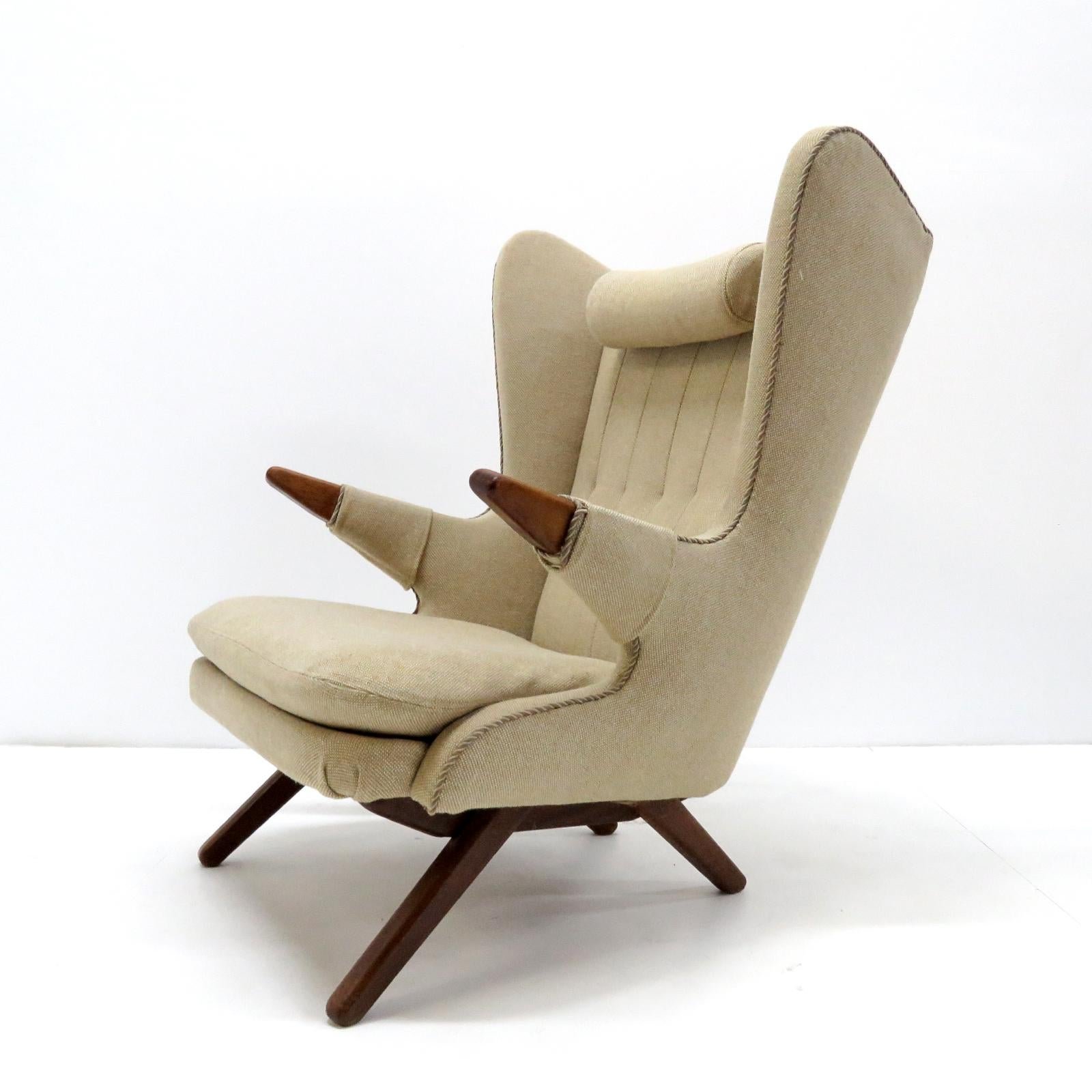 Scandinavian Modern Svend Skipper 'Model 91' Wingback Lounge Chair, 1950