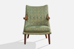 Svend Skipper, Prototipo di sedia da salotto, teak, tessuto, Danimarca, anni '50