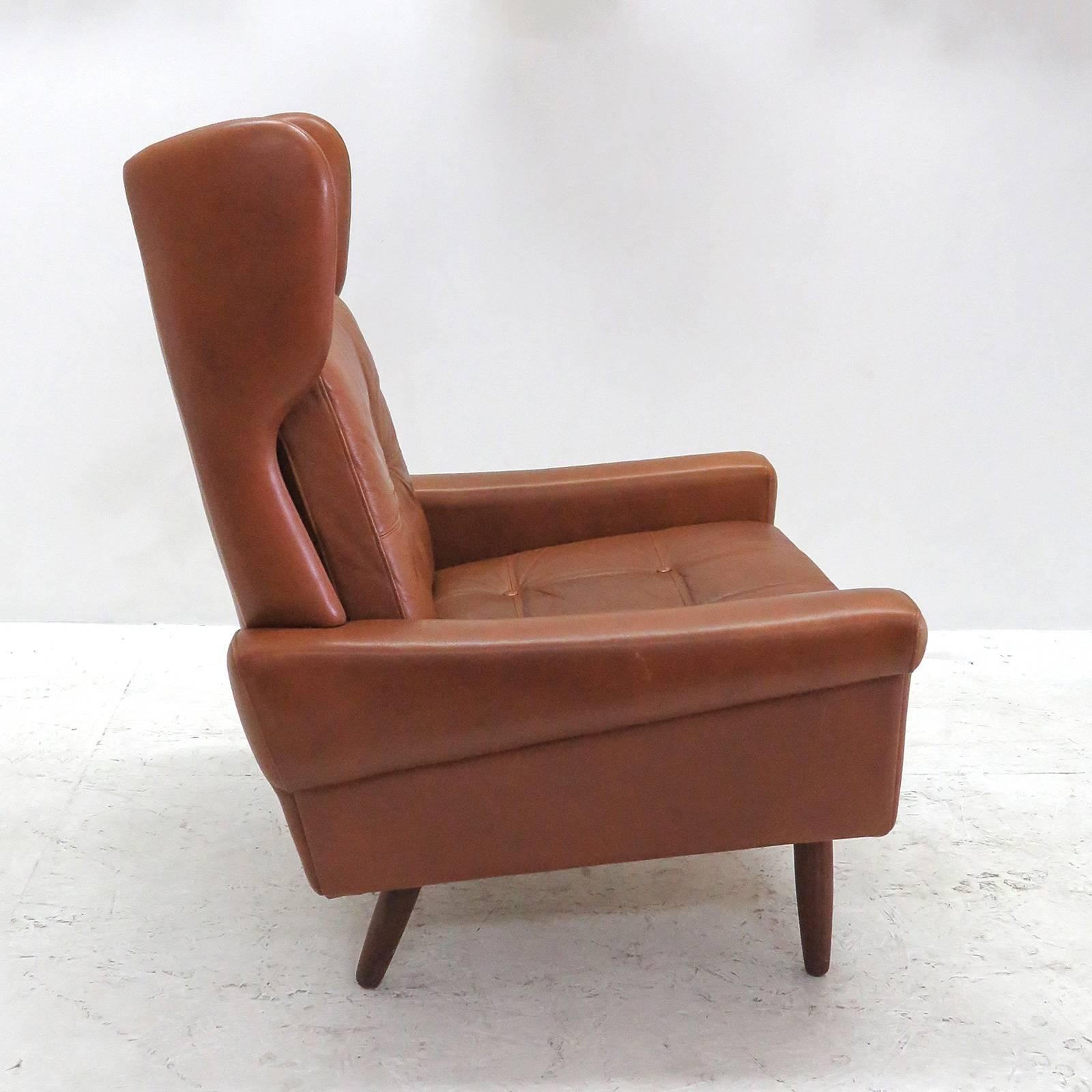 Scandinavian Modern Svend Skipper Wingback Lounge Chair, 1960
