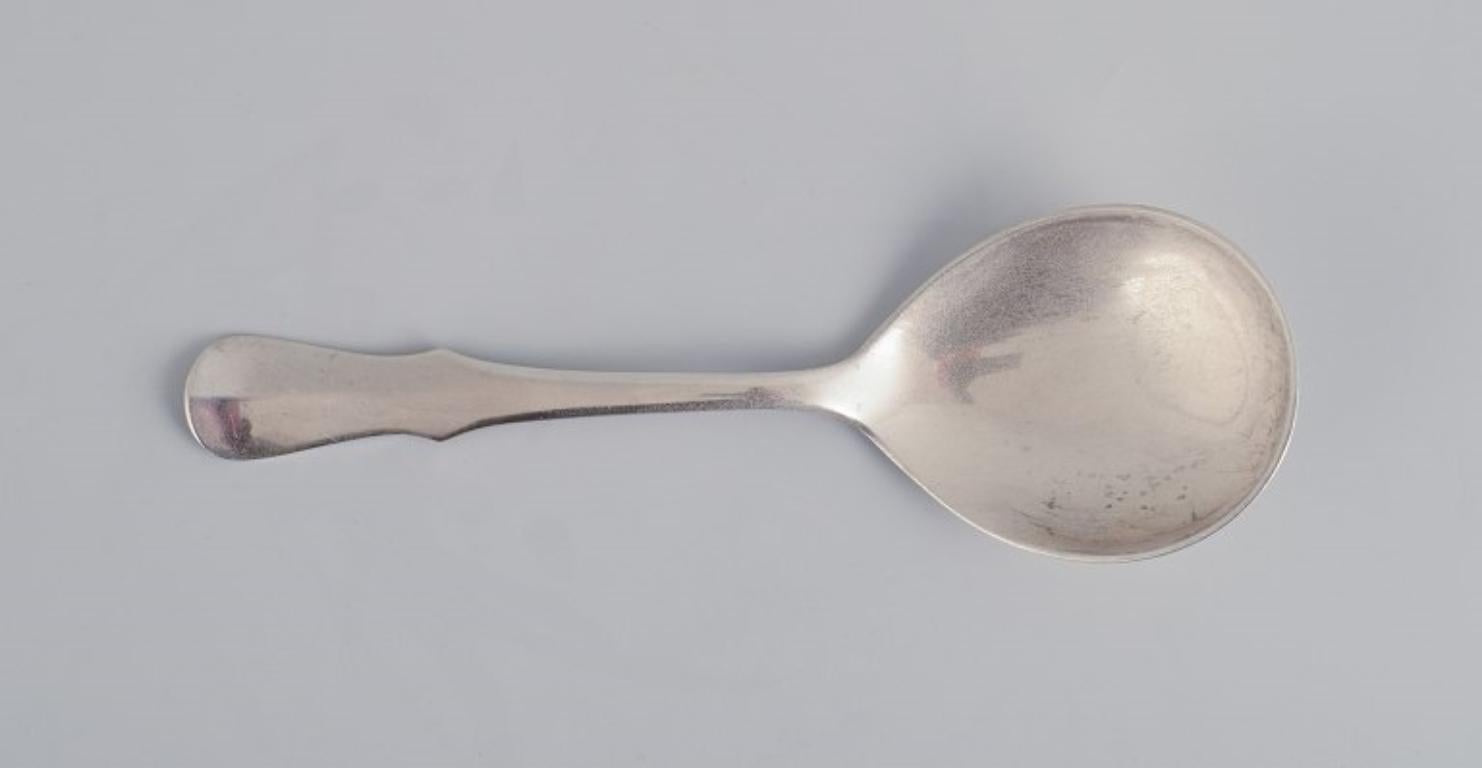 Svend Toxværd, Danish Silversmith, Serving Spoon in Sterling Silver, 1930-1940s In Excellent Condition For Sale In Copenhagen, DK