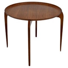 Svend Willumsen & H Egholm Teak Tray Top Side Table for Fritz Hansen