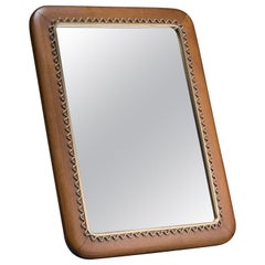 Svensk Hemslöjd wood and brass table or wall mirror
