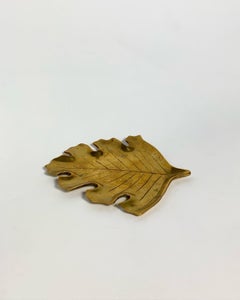 Svenskt Tenn Brass Leaf Dish Catchall Swedish Modern Brass Plate 1936