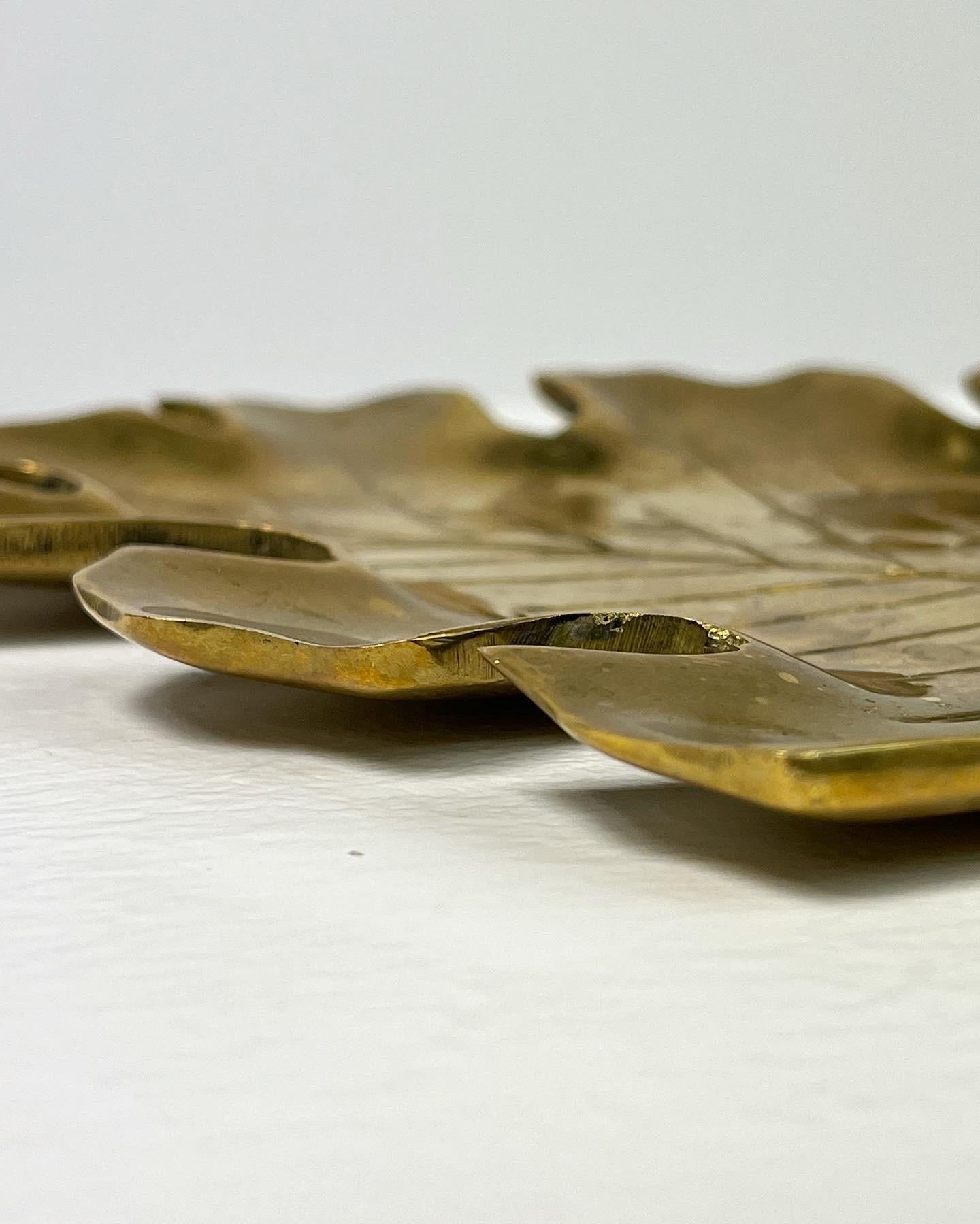 Svenskt Tenn Brass Leaf Dish Catchall Swedish Modern Brass Plate 1936 2