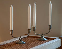 Svenskt Tenn Midcentury Candleholders: Swedish Timeless Pewter Craftsmanship