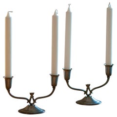 Svenskt Tenn Midcentury Candleholders: Swedish Timeless Pewter Craftsmanship