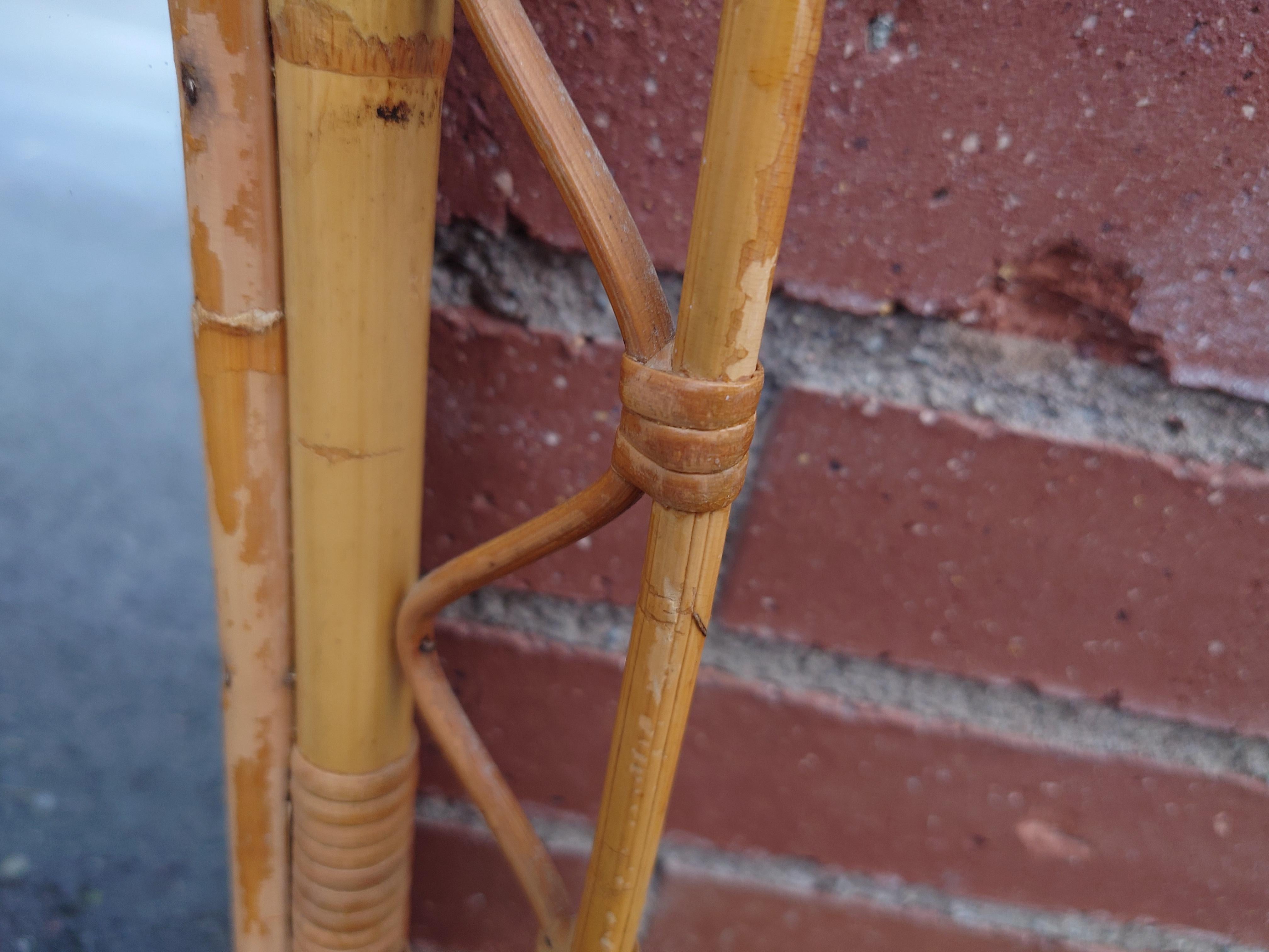 Svenskt Tenn Espejo de pared orgánico Josef Frank Ratán/mimbre , Bambú Años 50 en venta 4