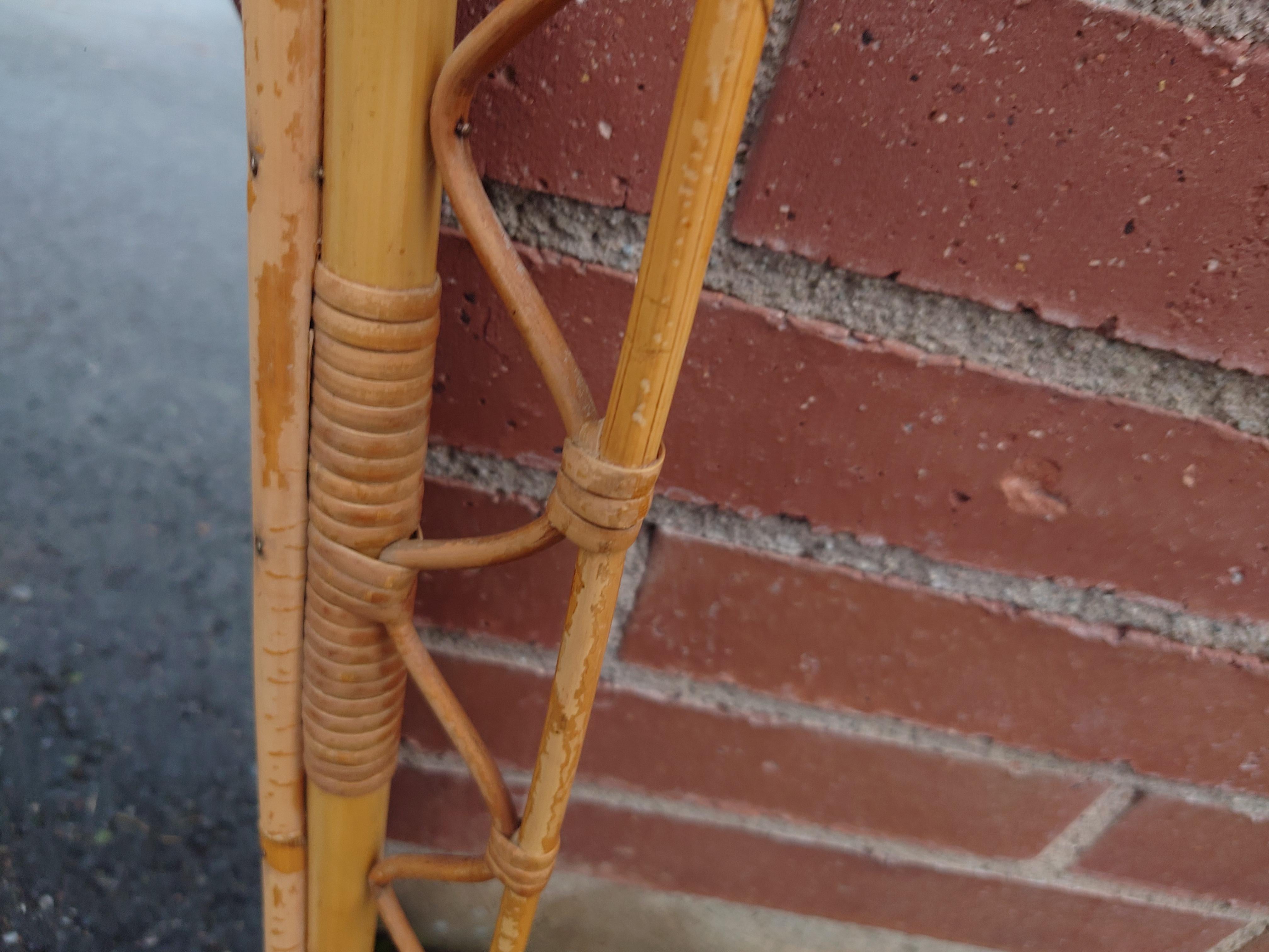 Svenskt Tenn Espejo de pared orgánico Josef Frank Ratán/mimbre , Bambú Años 50 en venta 5